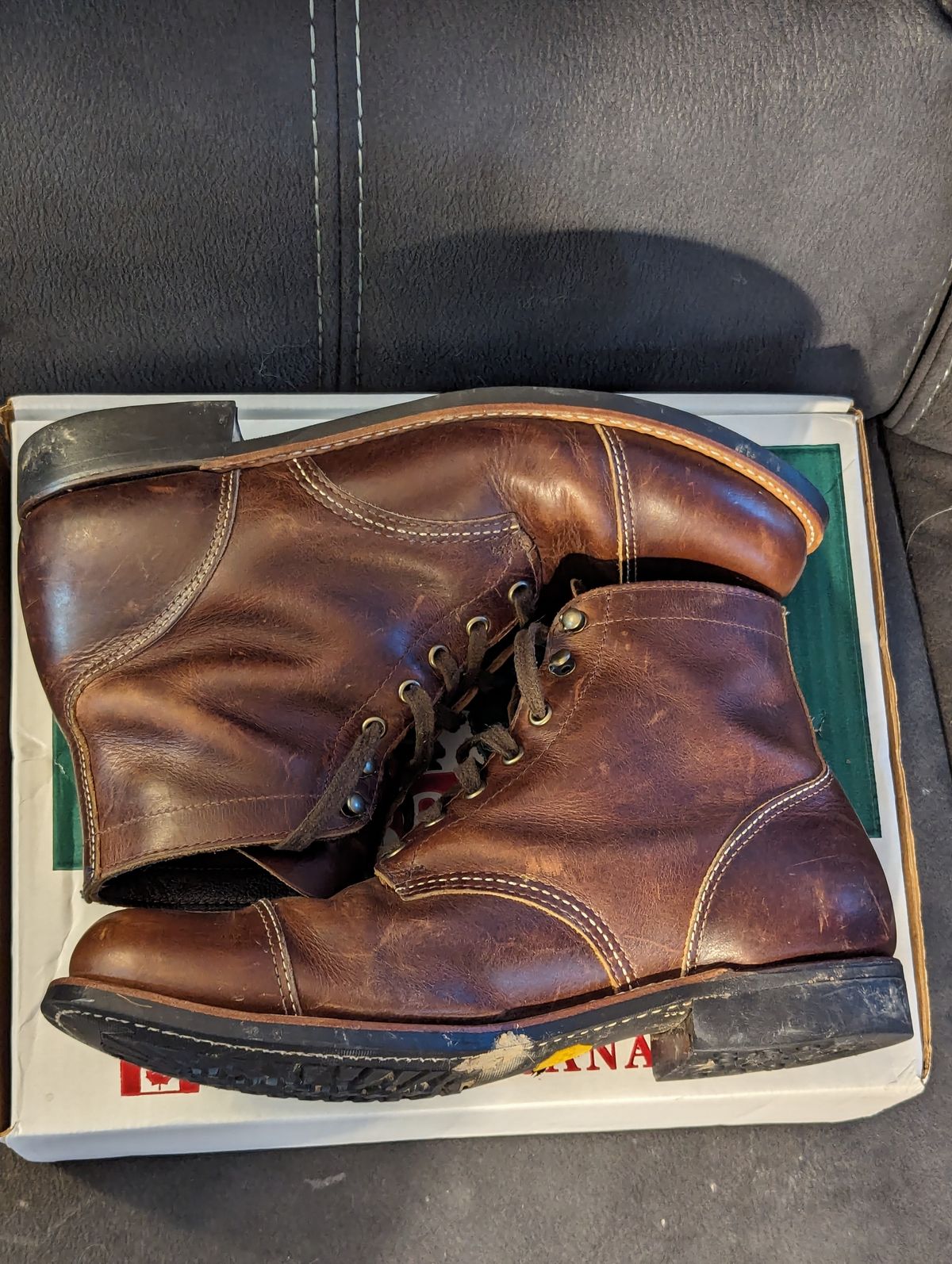 Photo by weltventurer on January 5, 2024 of the Canada West Boots WM. Moorby 2817 in Pecan Tumbled.