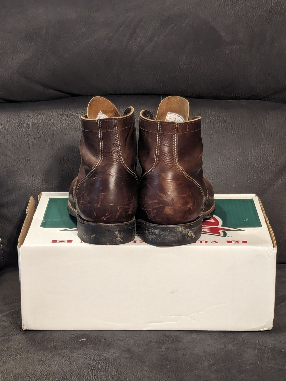 Photo by weltventurer on February 6, 2024 of the Canada West Boots WM. Moorby 2817 in Pecan Tumbled.