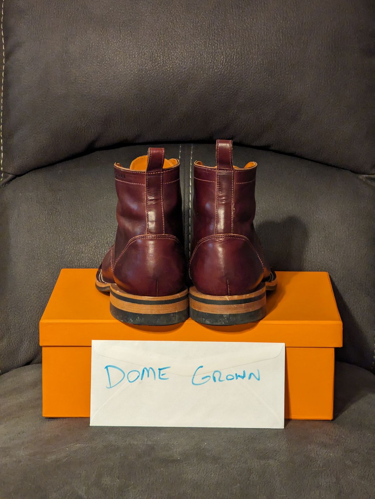 Photo by weltventurer on November 3, 2023 of the Bordon Tukano Boots in Wickett & Craig Burgundy Oiled Latigo.