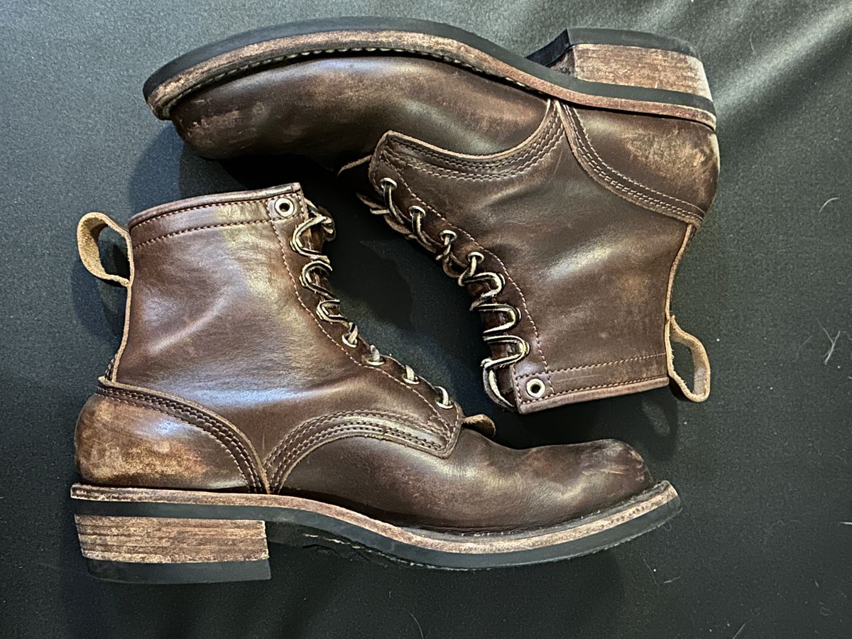 Photo by GRMTBCary on February 19, 2024 of the Nicks Robert in Horween Brown Chromexcel.