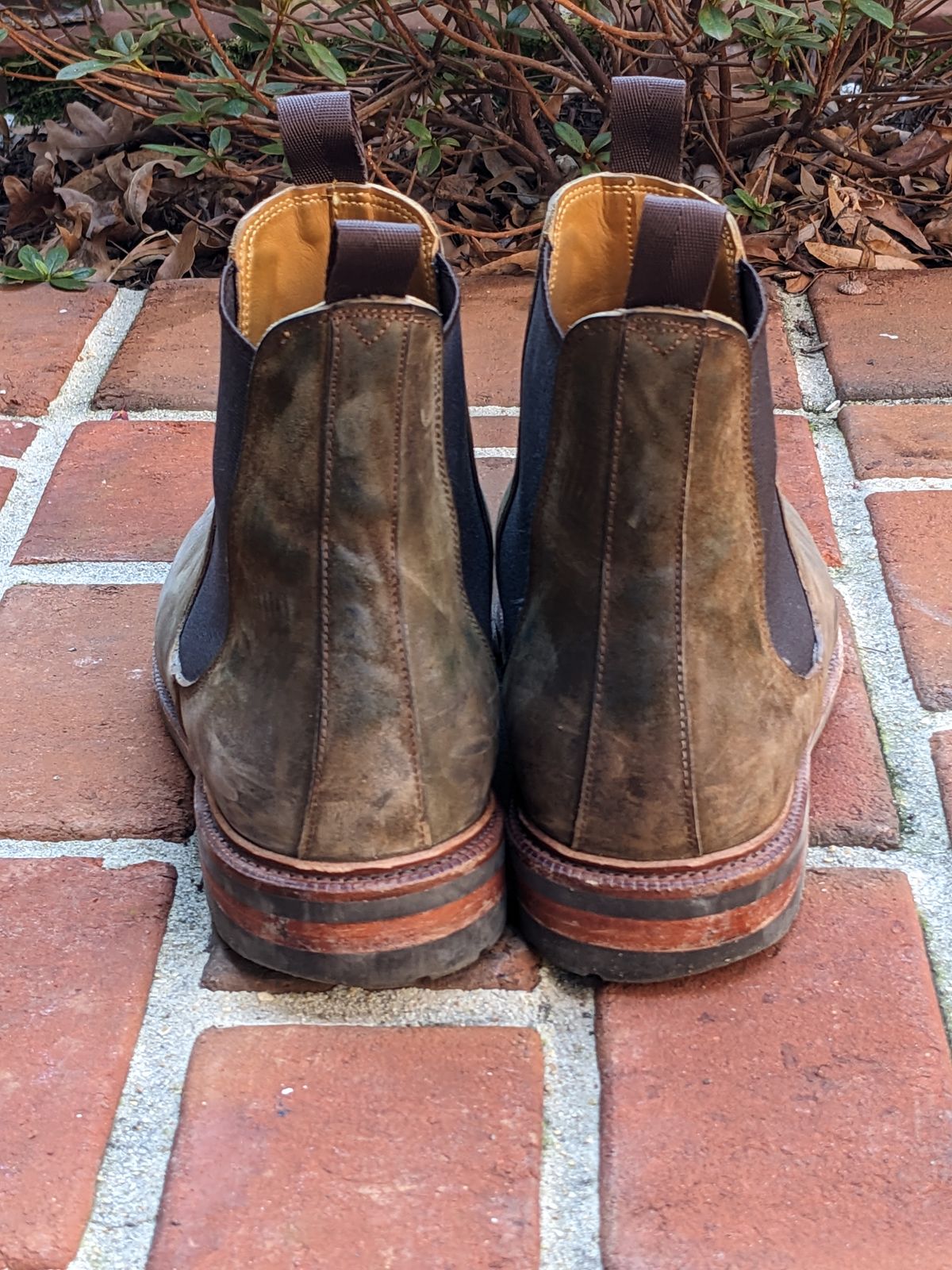 Photo by ganelo on March 5, 2023 of the Meermin Chelsea Boot in Caper Green Waxy Shell Cordovan.