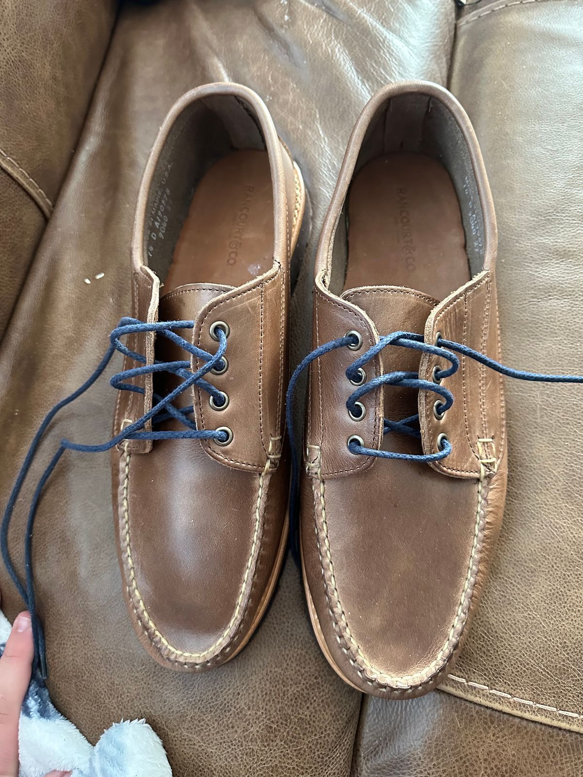 Photo by edtompkins on October 9, 2023 of the Rancourt & Co. Baxter Ranger Moc in Horween Natural Chromexcel.