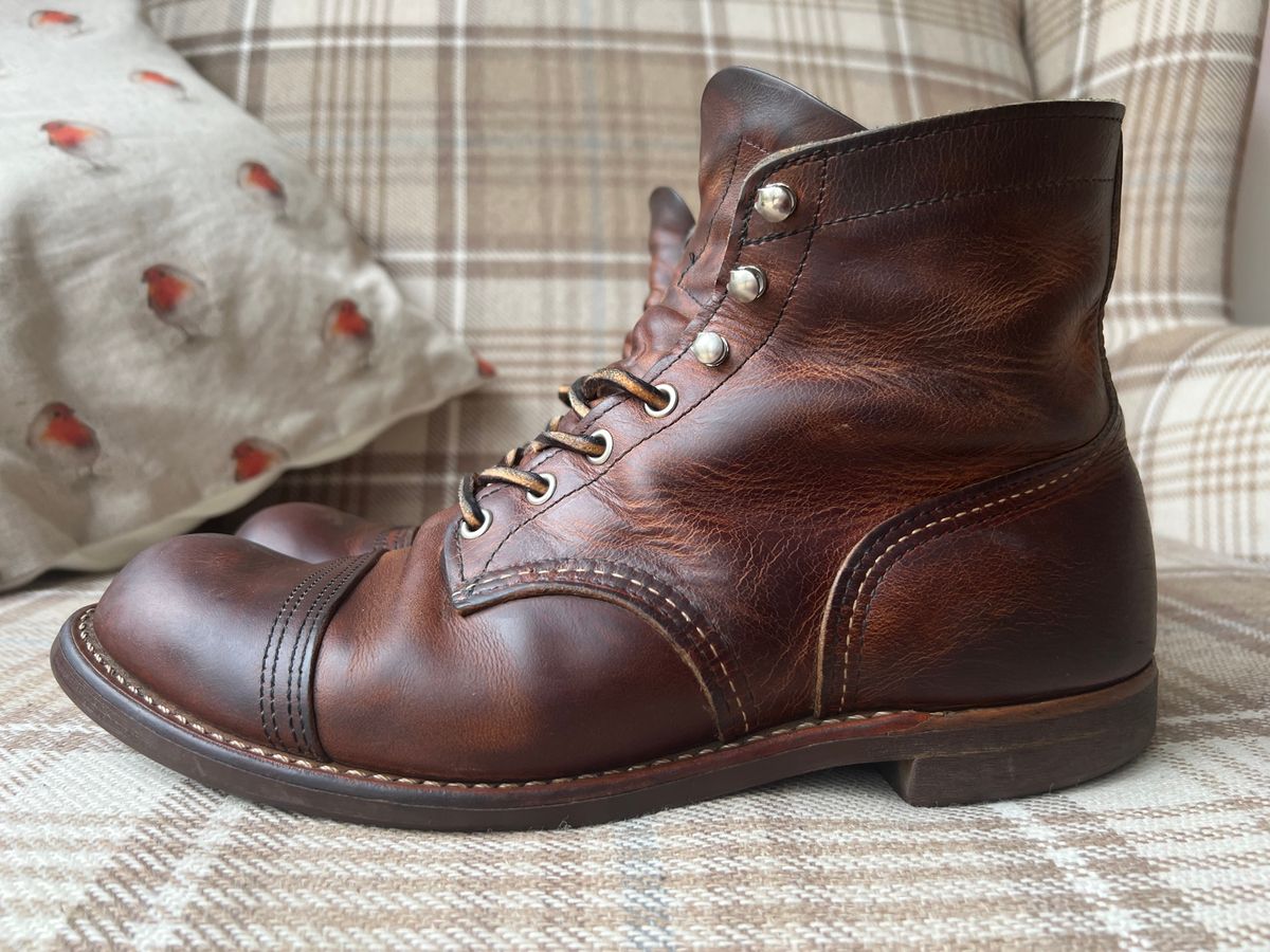 Photo by the_duke on July 1, 2023 of the Red Wing Iron Ranger in S.B. Foot Copper Rough and Tough.