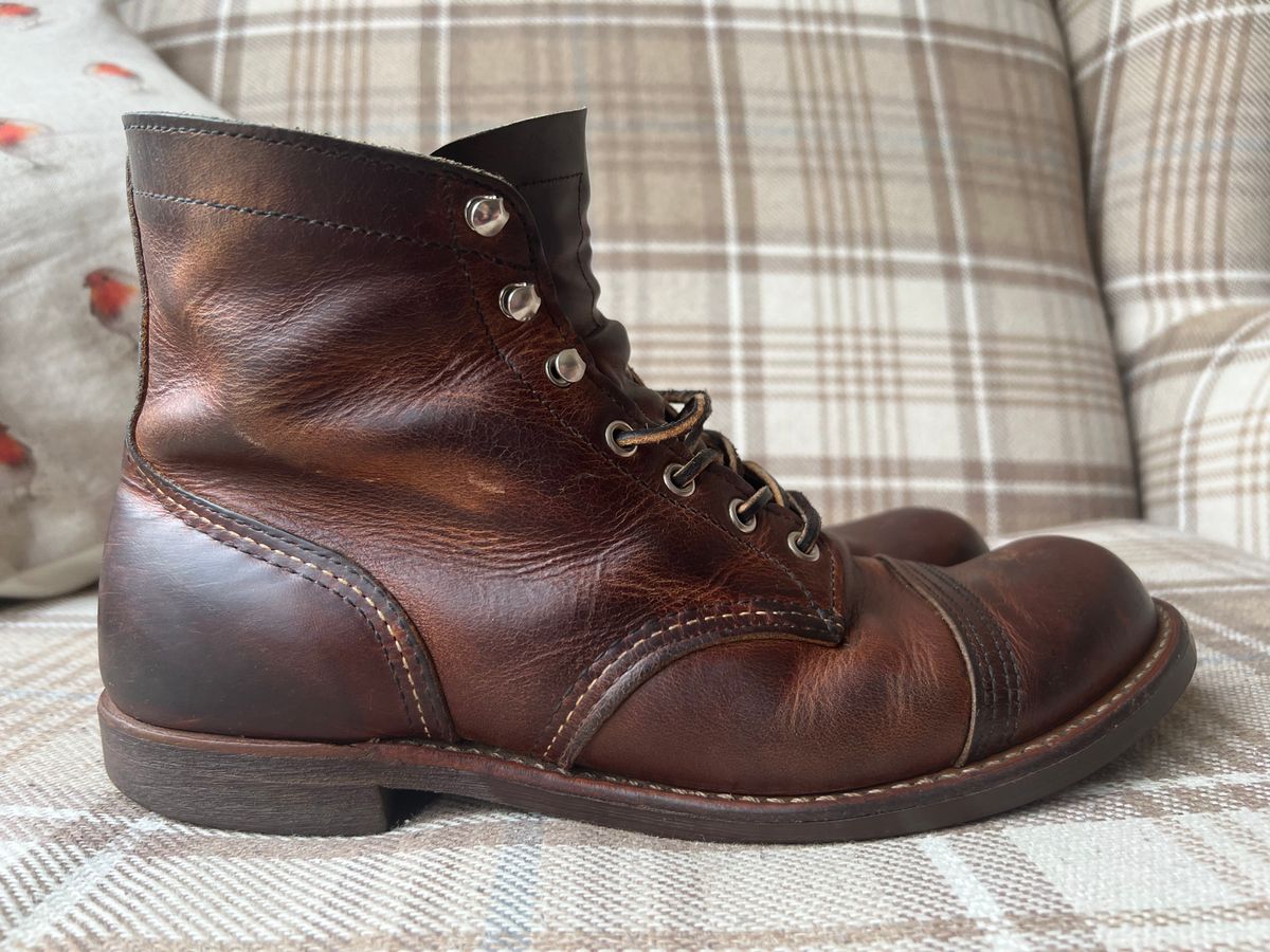 Photo by the_duke on July 1, 2023 of the Red Wing Iron Ranger in S.B. Foot Copper Rough and Tough.