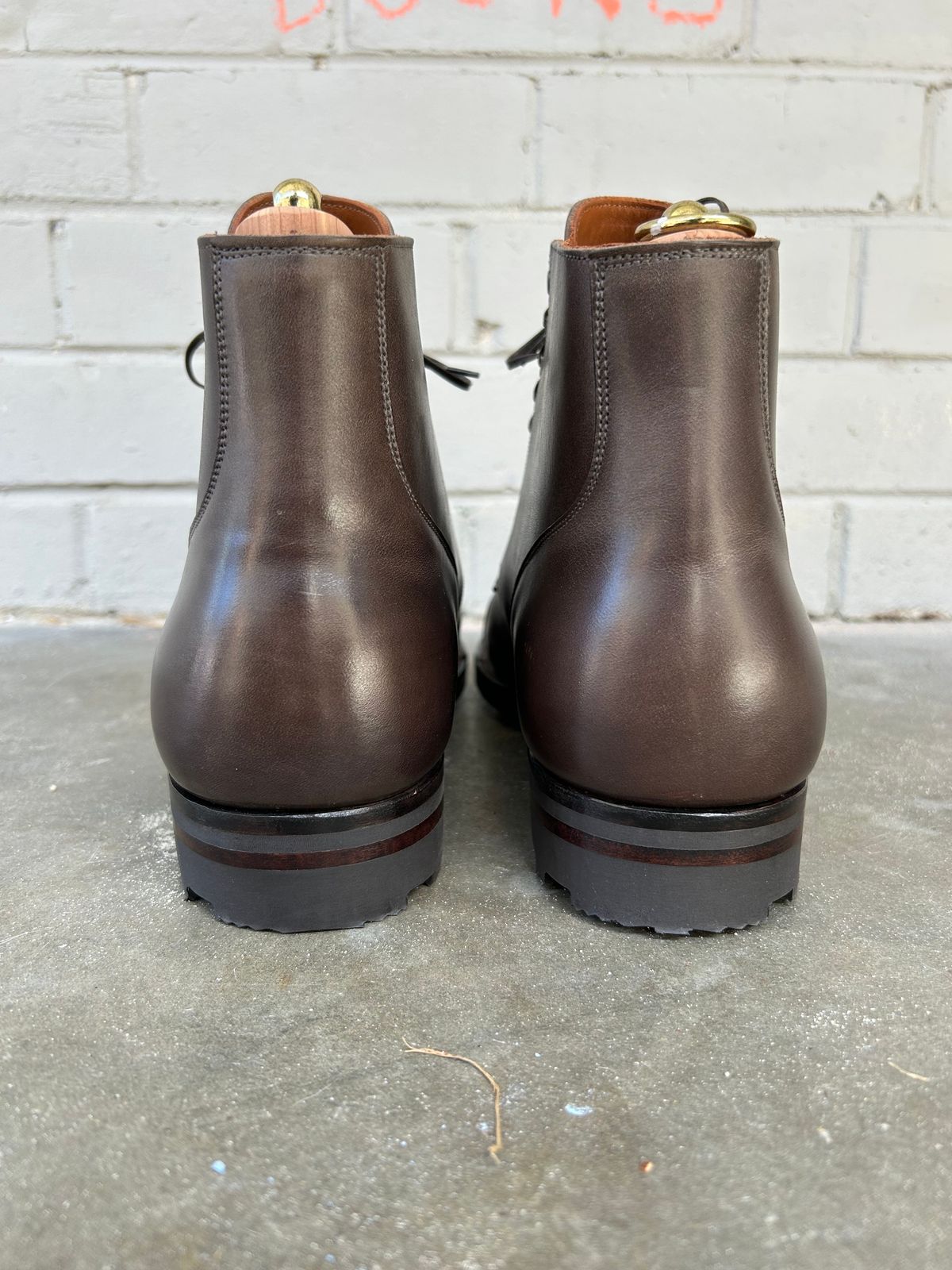 Photo by knucklegame on October 1, 2023 of the Viberg Service Boot in Maryam T. Moro Horsebutt.