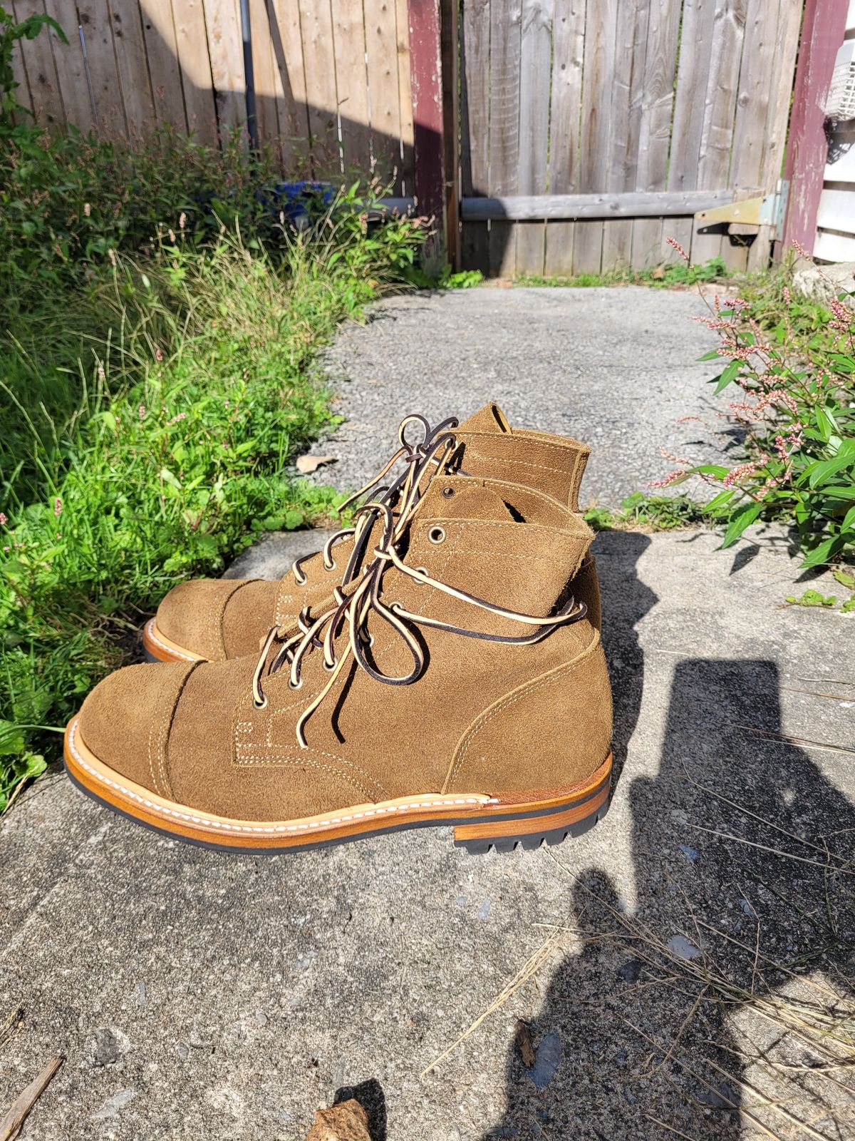 Photo by ct358545 on October 1, 2023 of the Truman Service Boot in Tasman Leather Group Coyote Roughout.