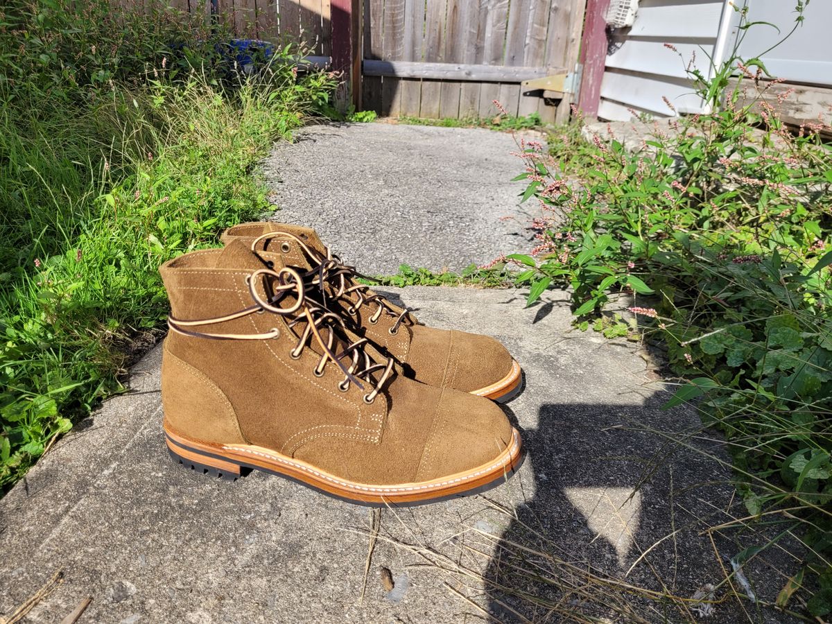 Photo by ct358545 on October 1, 2023 of the Truman Service Boot in Tasman Leather Group Coyote Roughout.