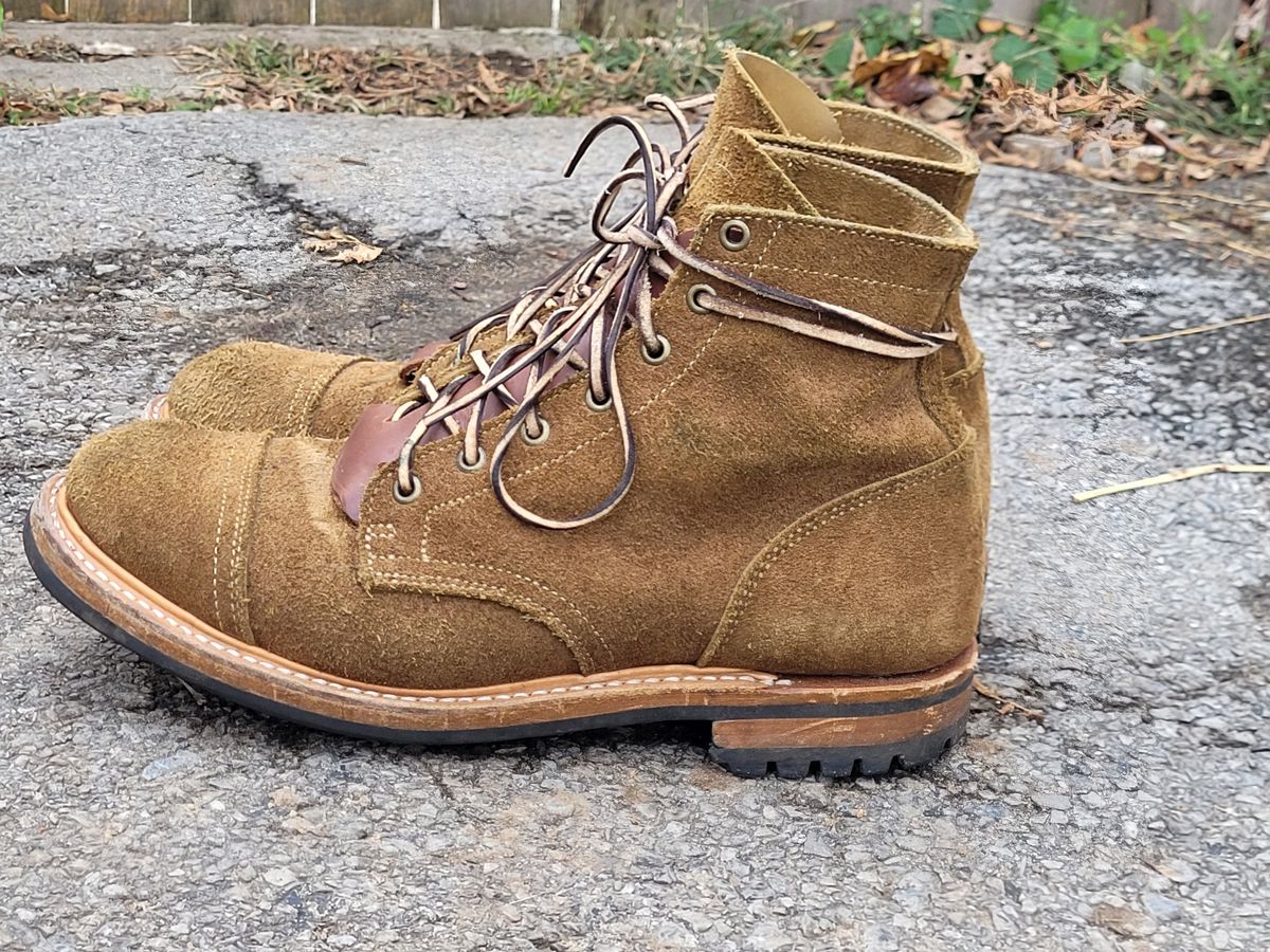 Photo by ct358545 on November 1, 2023 of the Truman Service Boot in Tasman Leather Group Coyote Roughout.