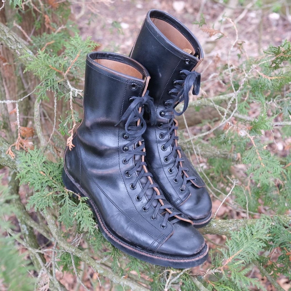 Photo by danadd94 on April 3, 2023 of the Clinch Gary Boots in Black-Overdyed Horsebutt.