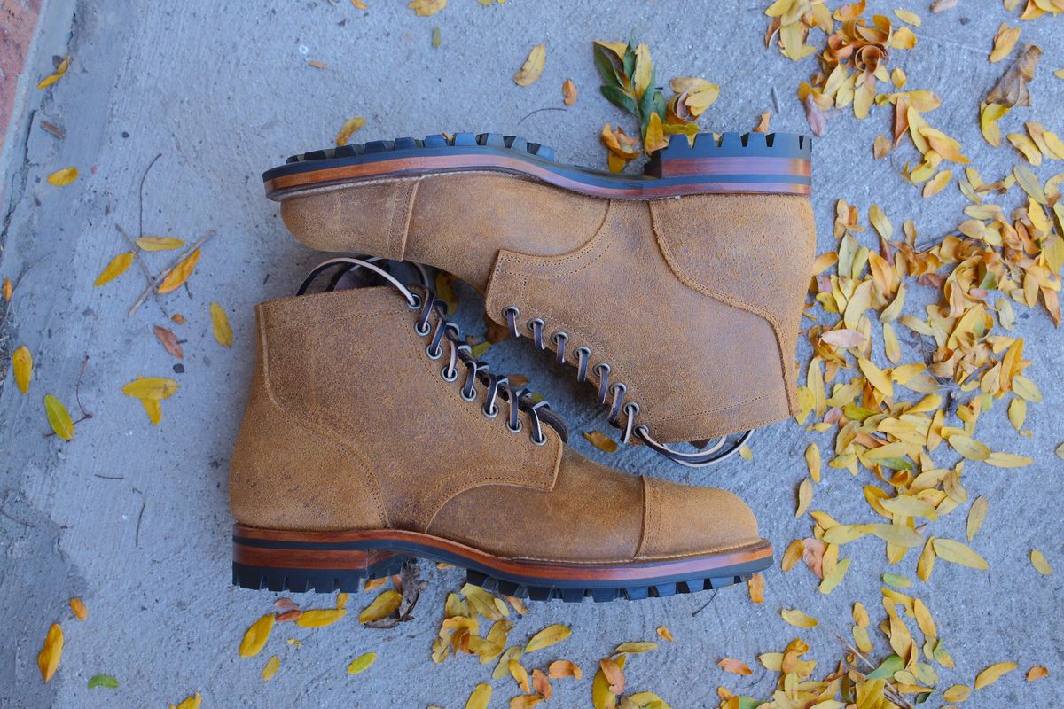 Photo by danadd94 on October 1, 2024 of the Viberg Service Boot in Horween Wheat Predator Roughout.