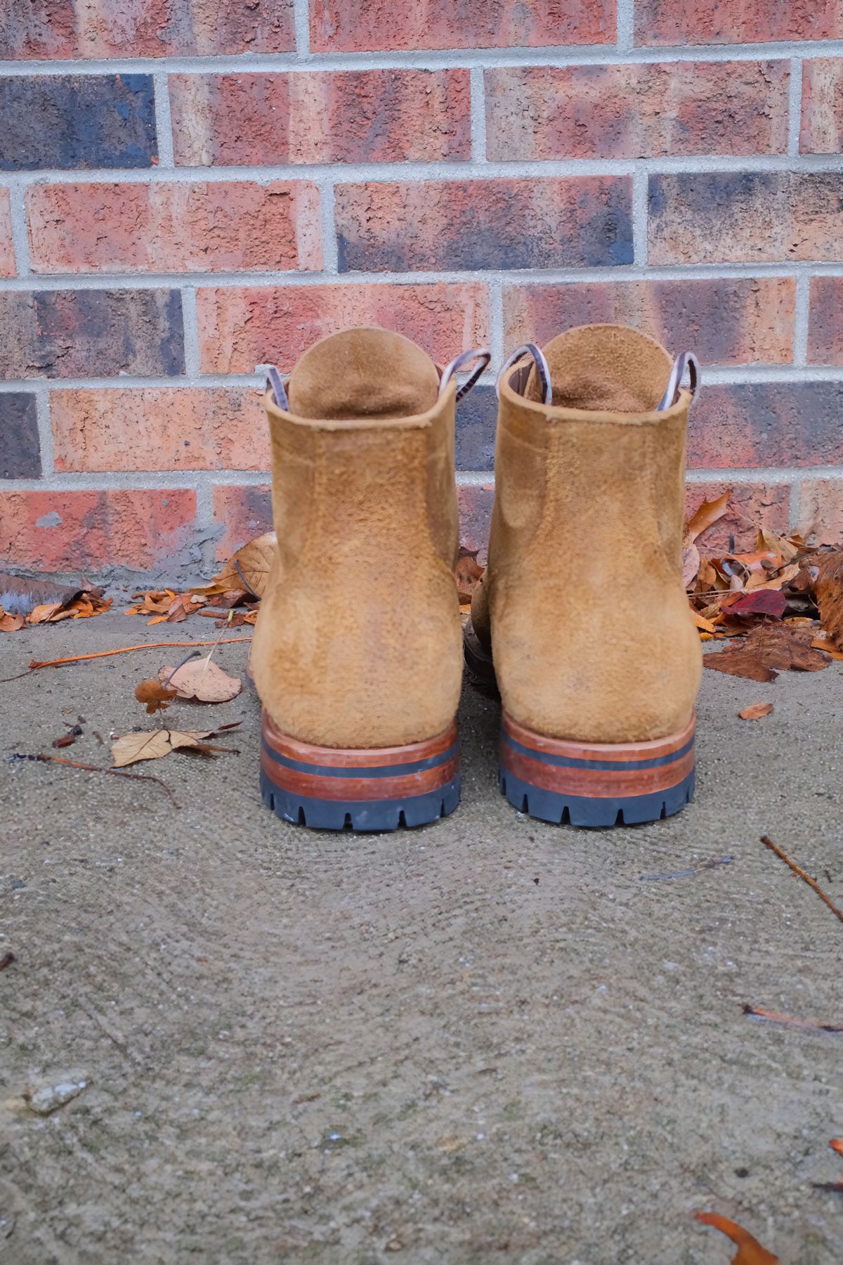 Photo by danadd94 on November 6, 2024 of the Viberg Service Boot in Horween Wheat Predator Roughout.