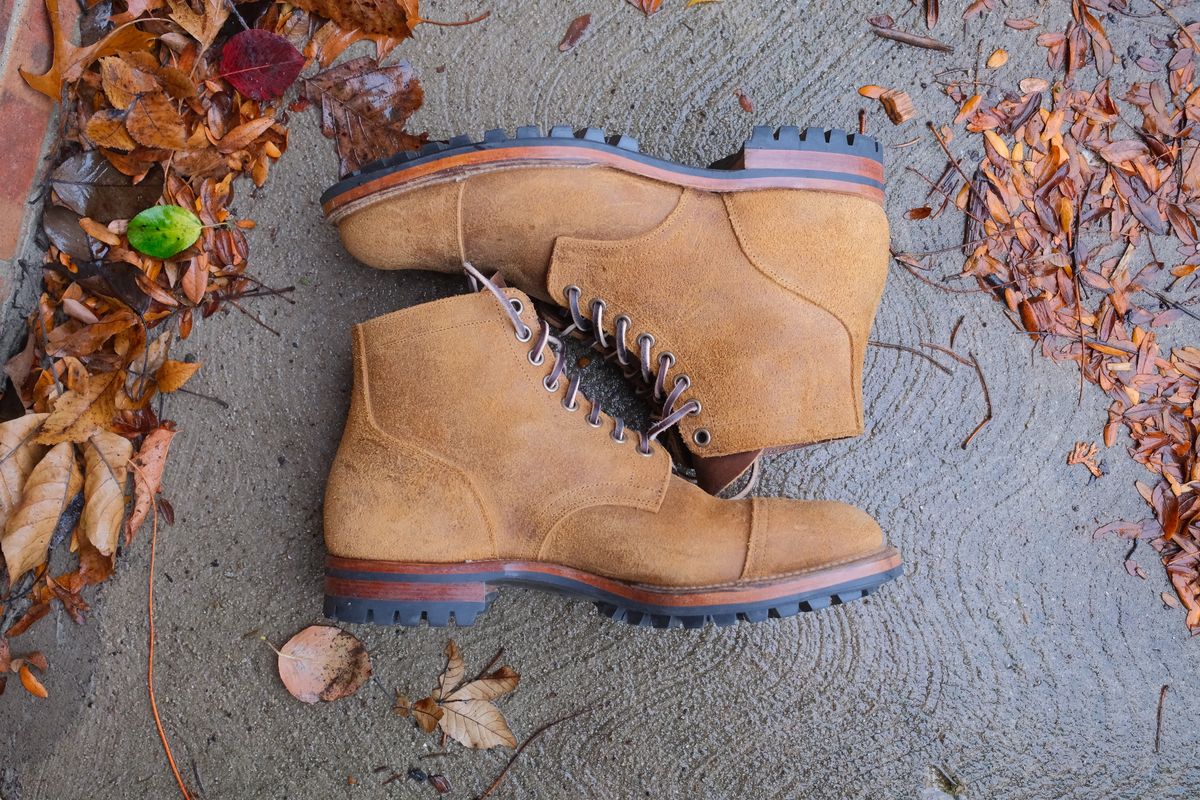 Photo by danadd94 on November 6, 2024 of the Viberg Service Boot in Horween Wheat Predator Roughout.