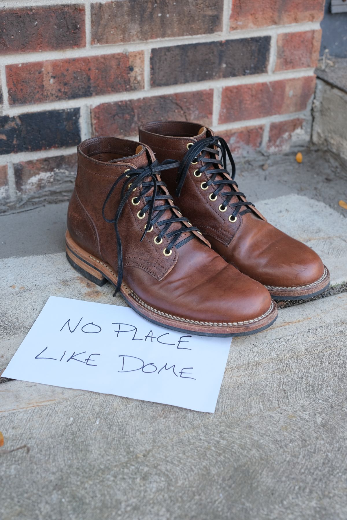 Photo by danadd94 on November 1, 2022 of the Viberg Service Boot in Horween Brown Waxed Flesh.