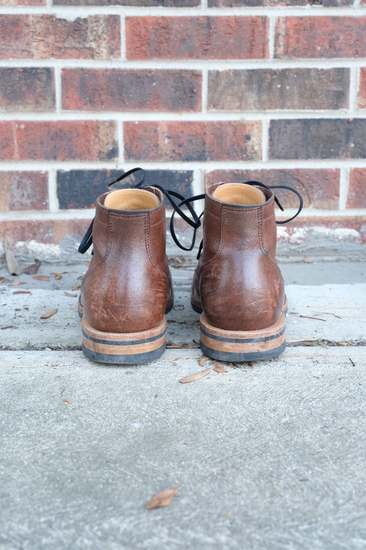 Photo by danadd94 on December 1, 2022 of the Viberg Service Boot in Horween Brown Waxed Flesh.