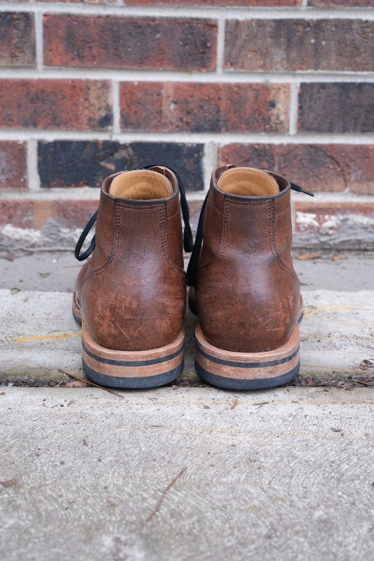 Photo by danadd94 on January 2, 2023 of the Viberg Service Boot in Horween Brown Waxed Flesh.