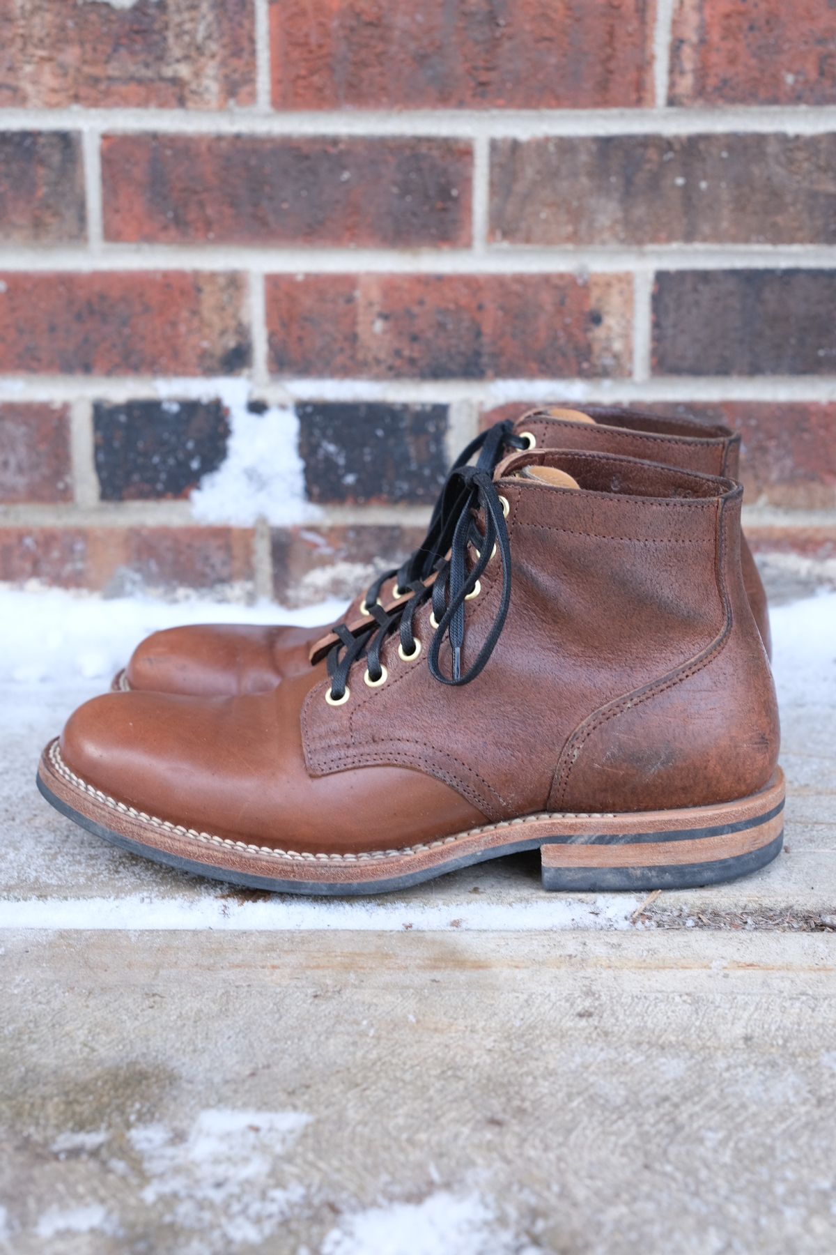 Photo by danadd94 on February 4, 2023 of the Viberg Service Boot in Horween Brown Waxed Flesh.