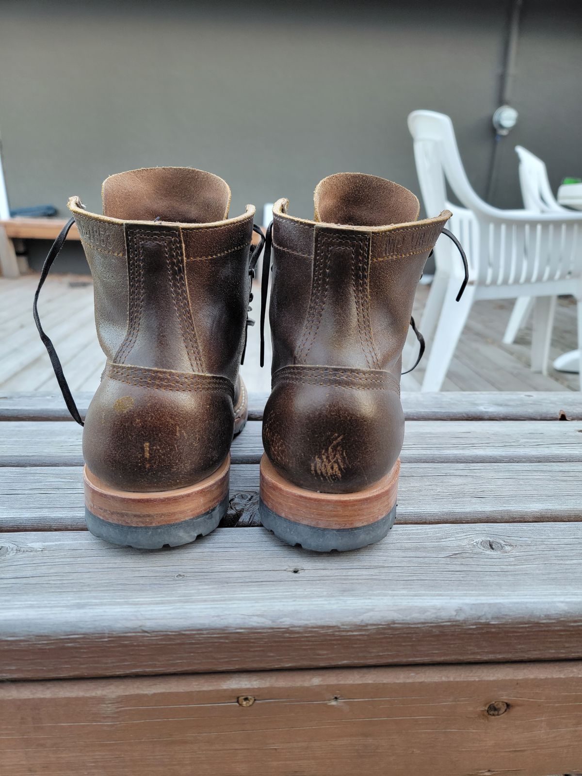 Photo by Hefe97 on November 5, 2022 of the White's MP-M1TC in Horween Cinnamon Waxed Flesh.