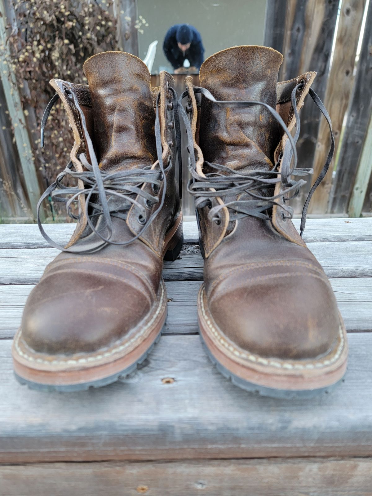 Photo by Hefe97 on November 5, 2022 of the White's MP-M1TC in Horween Cinnamon Waxed Flesh.