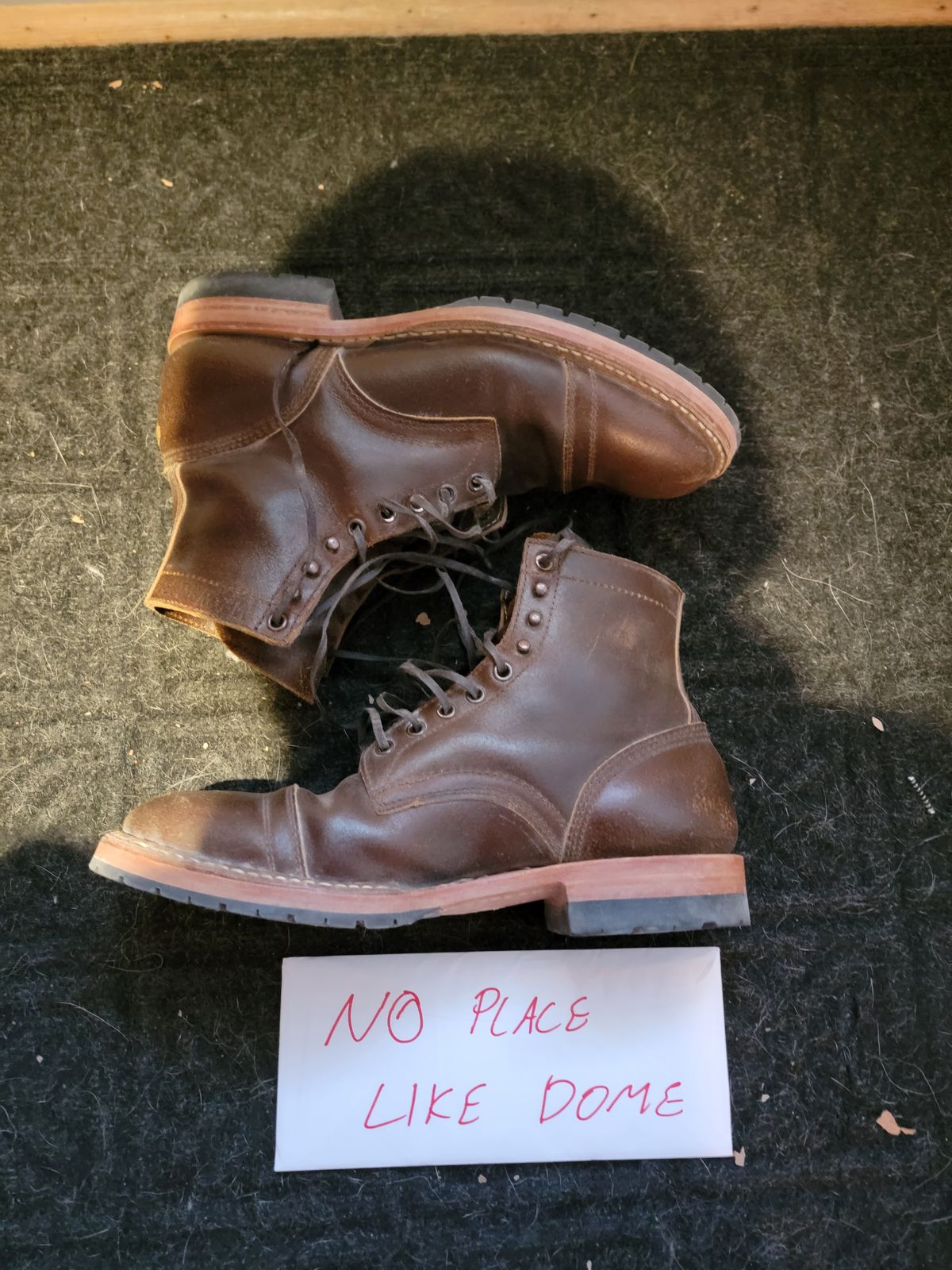 Photo by Hefe97 on November 5, 2022 of the White's MP-M1TC in Horween Cinnamon Waxed Flesh.