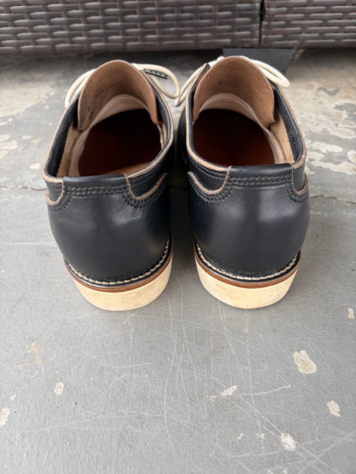 Photo by kenmar1010 on November 1, 2025 of the BHHB Stanley Street Shoe in Horween Black Waxed Flesh.
