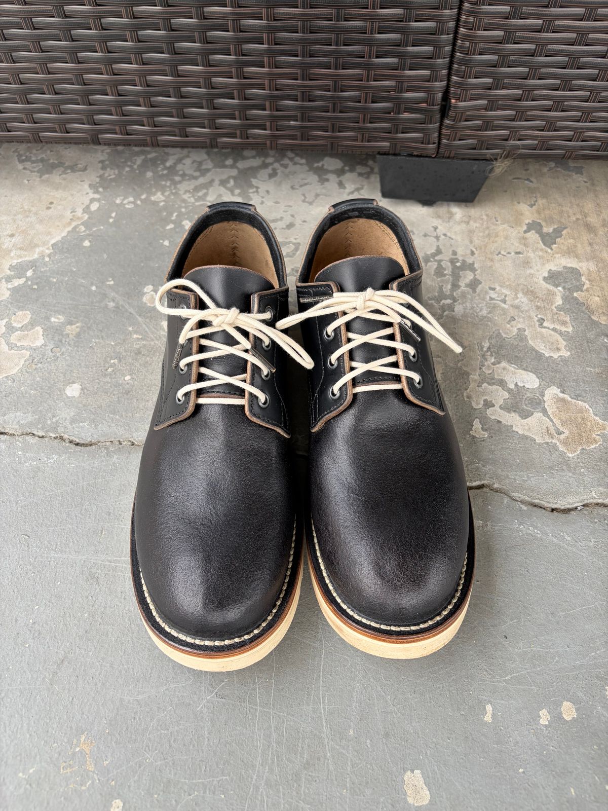 Photo by kenmar1010 on November 1, 2025 of the BHHB Stanley Street Shoe in Horween Black Waxed Flesh.