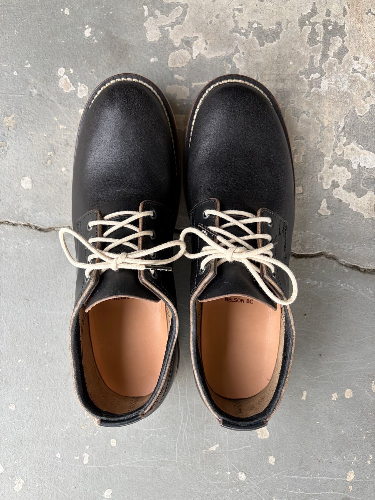 Photo by kenmar1010 on November 1, 2025 of the BHHB Stanley Street Shoe in Horween Black Waxed Flesh.