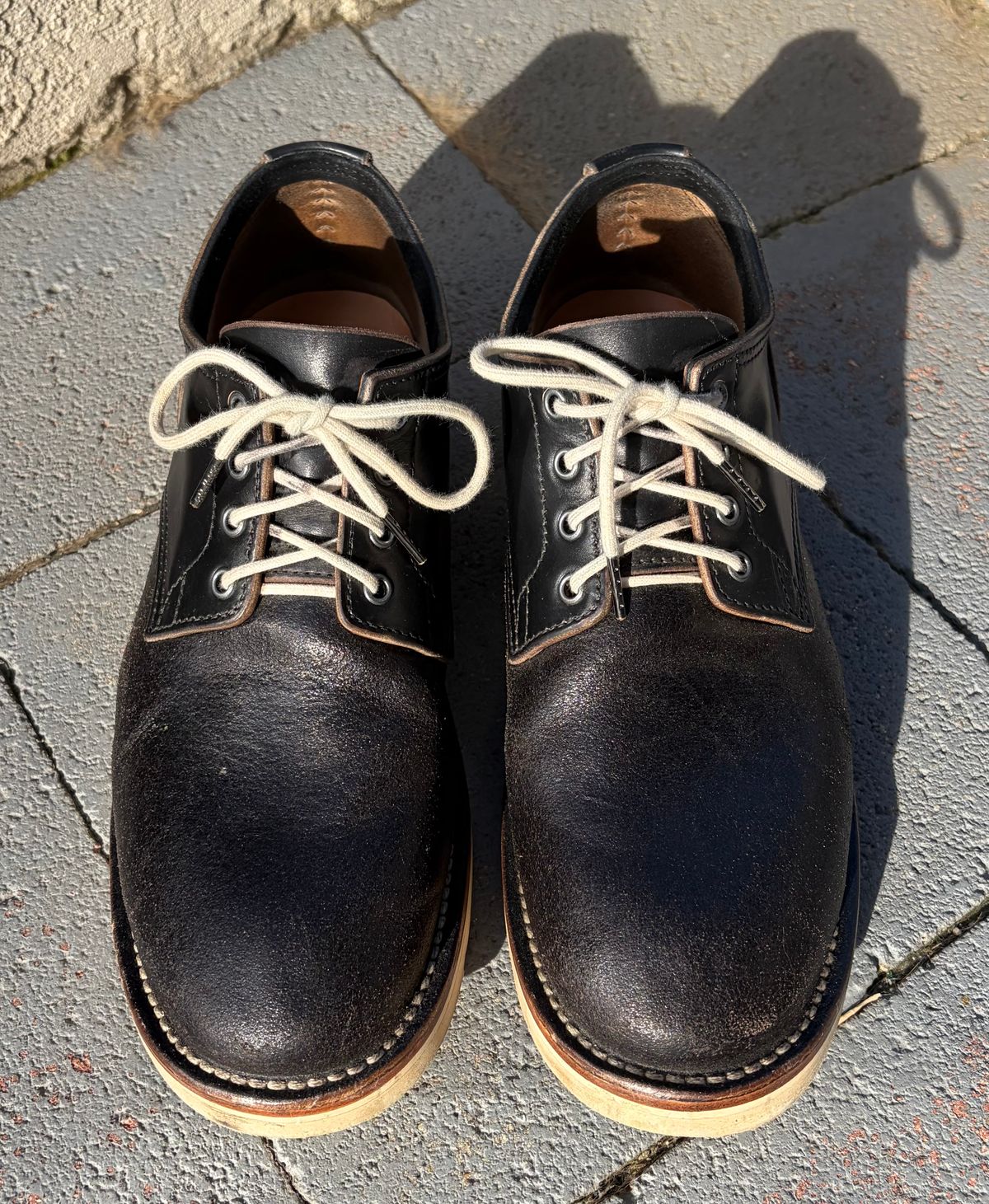 Photo by kenmar1010 on February 2, 2026 of the BHHB Stanley Street Shoe in Horween Black Waxed Flesh.