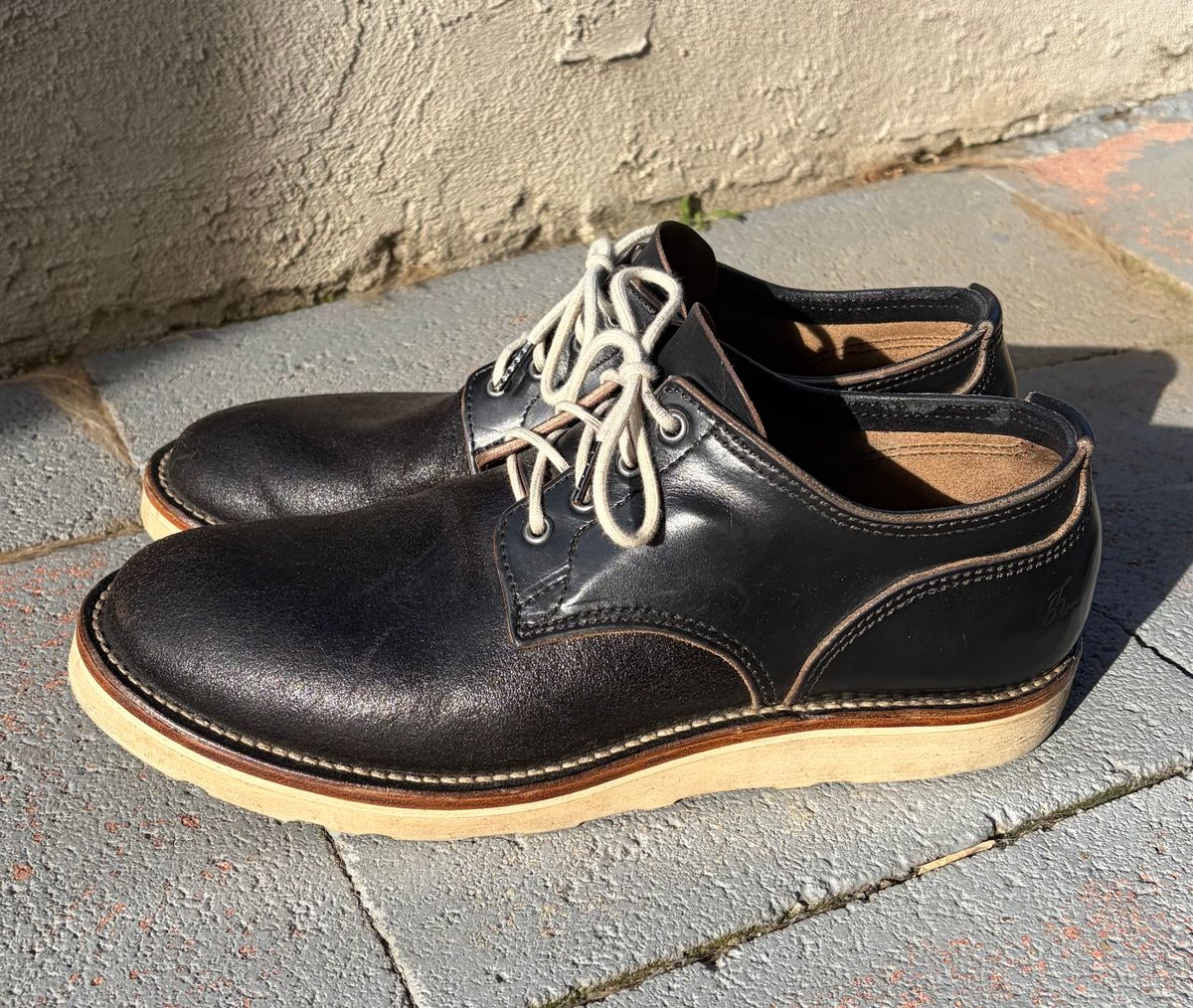 Photo by kenmar1010 on February 2, 2026 of the BHHB Stanley Street Shoe in Horween Black Waxed Flesh.