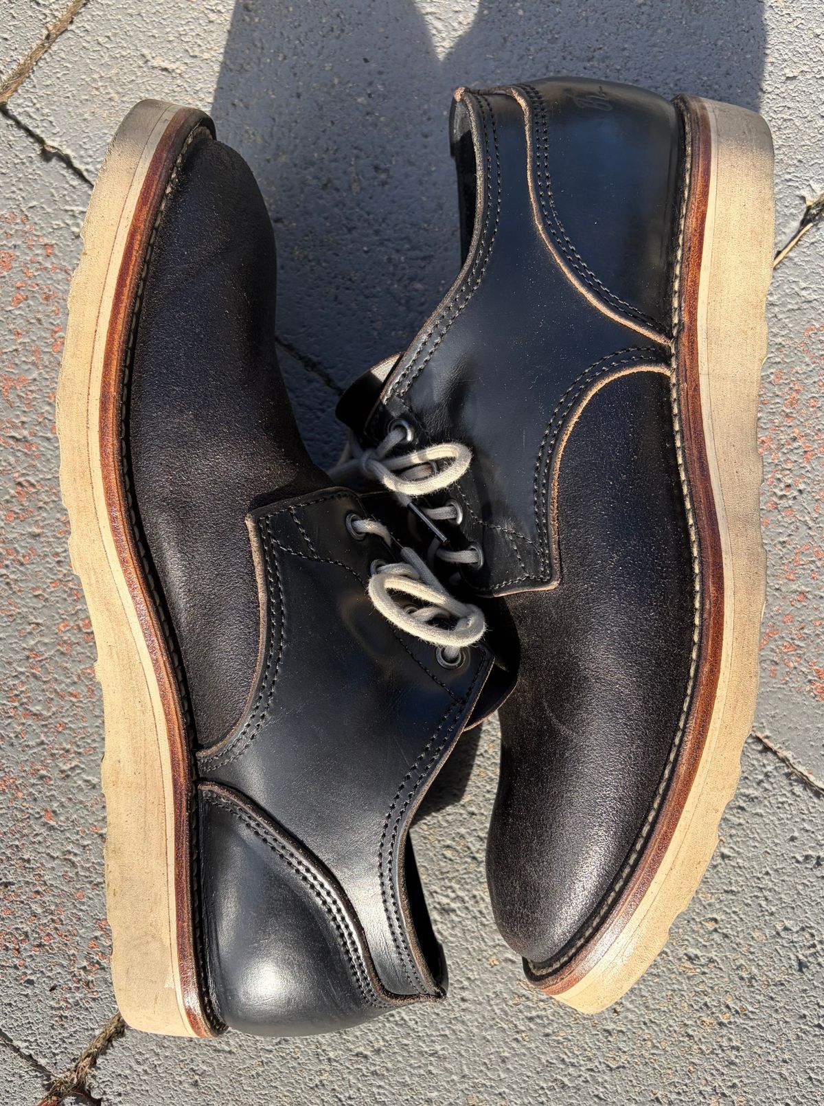 Photo by kenmar1010 on February 2, 2026 of the BHHB Stanley Street Shoe in Horween Black Waxed Flesh.