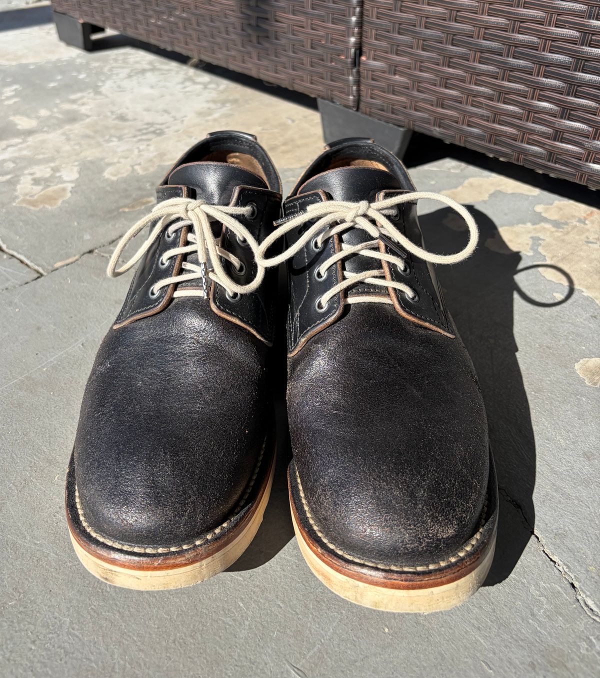 Photo by kenmar1010 on April 1, 2026 of the BHHB Stanley Street Shoe in Horween Black Waxed Flesh.
