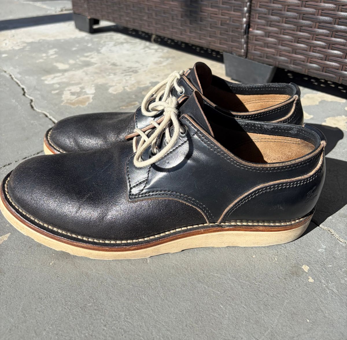 Photo by kenmar1010 on April 1, 2026 of the BHHB Stanley Street Shoe in Horween Black Waxed Flesh.