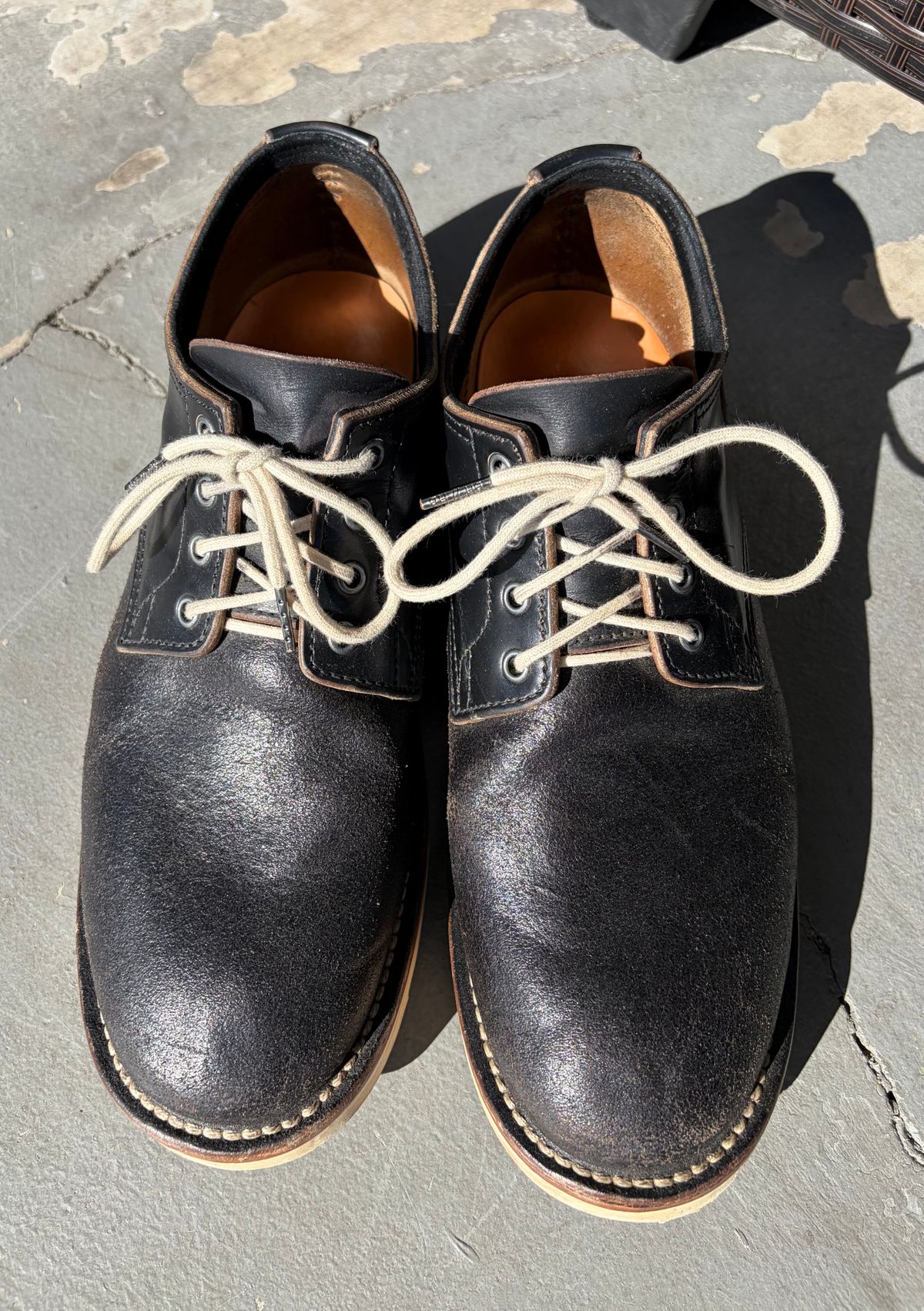 Photo by kenmar1010 on April 1, 2026 of the BHHB Stanley Street Shoe in Horween Black Waxed Flesh.