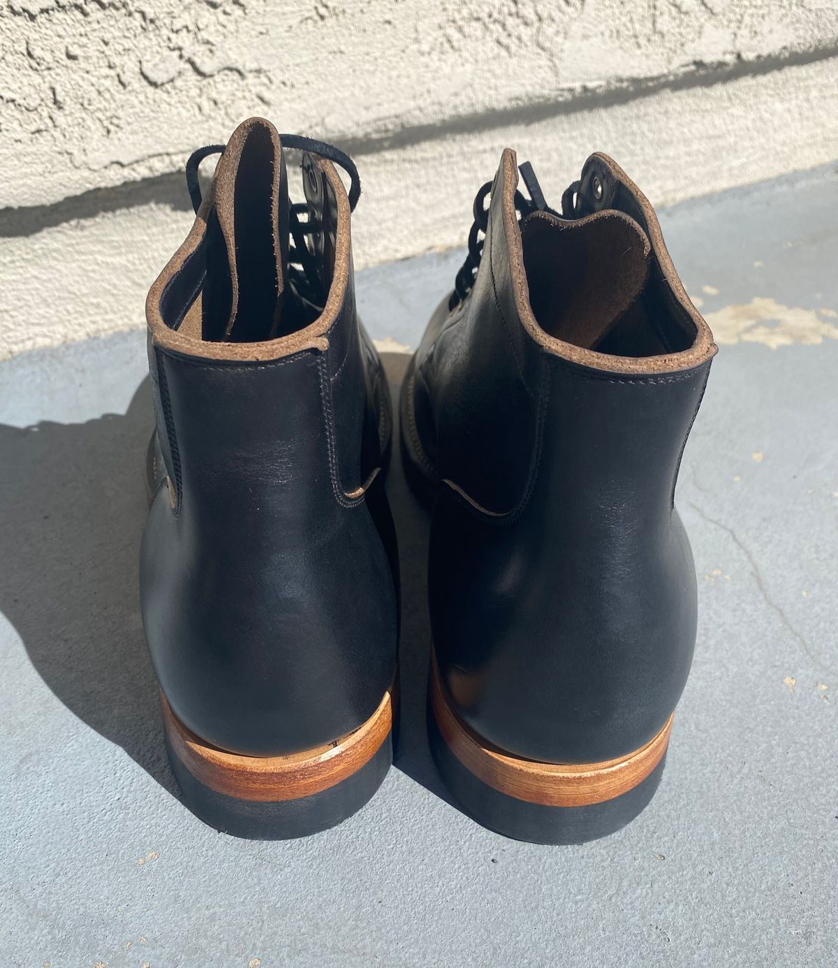 Photo by kenmar1010 on October 2, 2025 of the Viberg Service Boot in Horween Black Chromexcel.