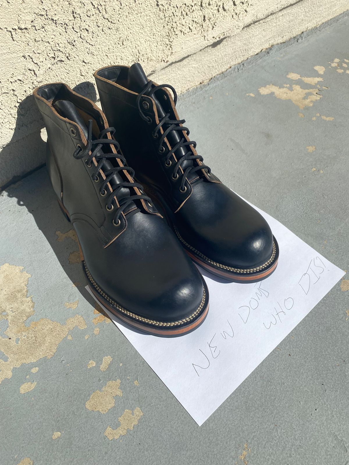 Photo by kenmar1010 on October 2, 2025 of the Viberg Service Boot in Horween Black Chromexcel.