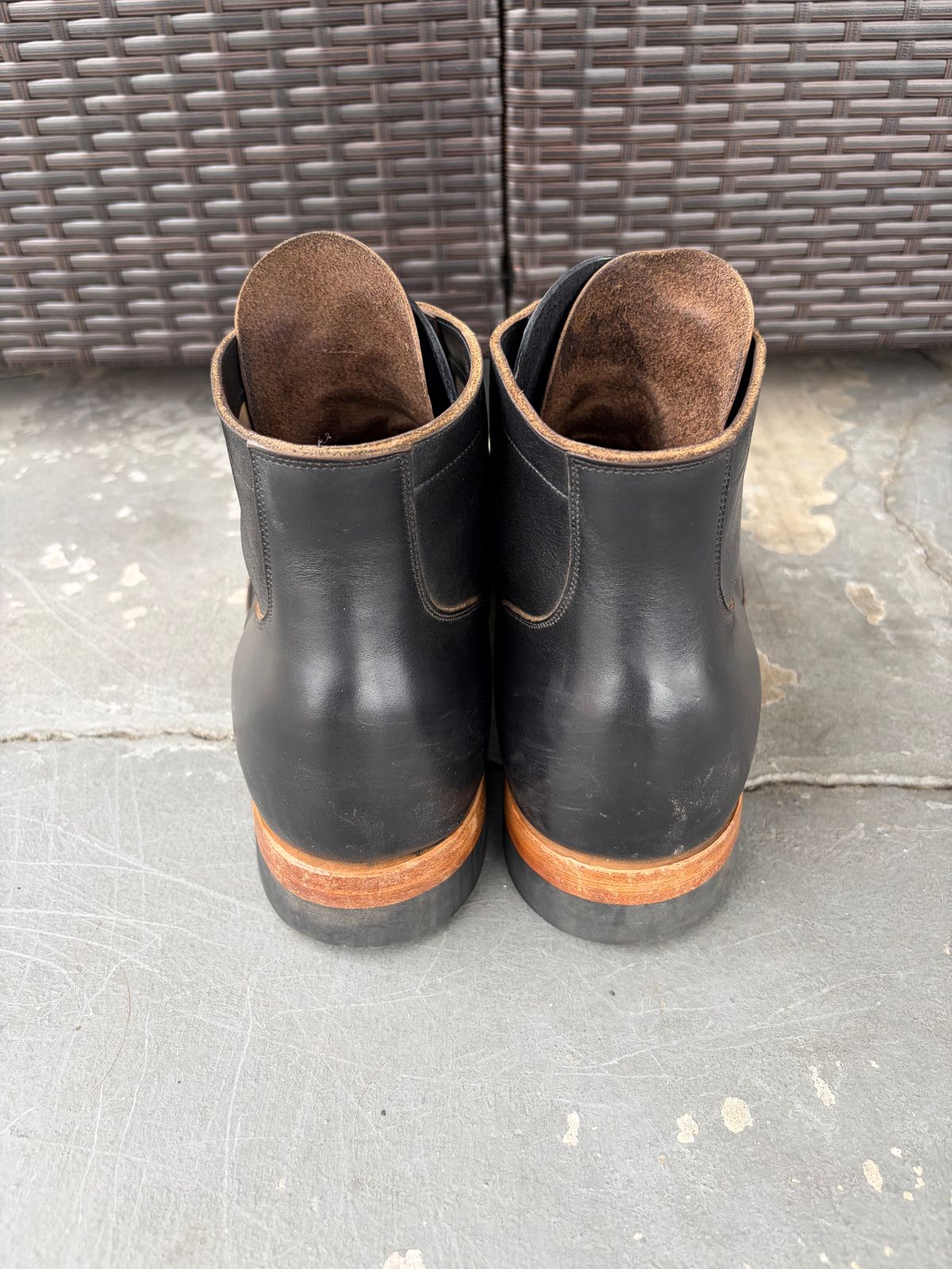 Photo by kenmar1010 on November 1, 2025 of the Viberg Service Boot in Horween Black Chromexcel.