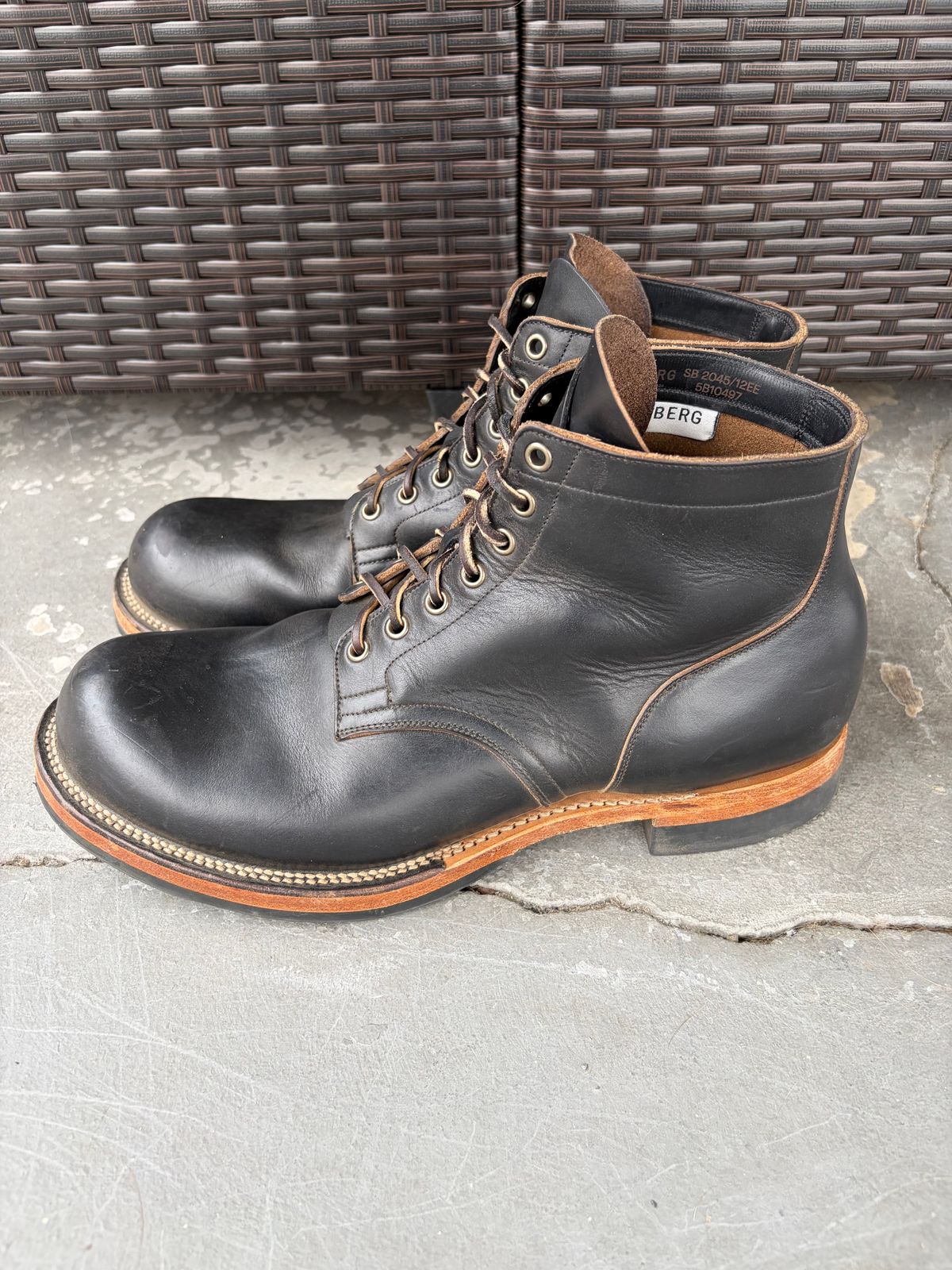Photo by kenmar1010 on November 1, 2025 of the Viberg Service Boot in Horween Black Chromexcel.