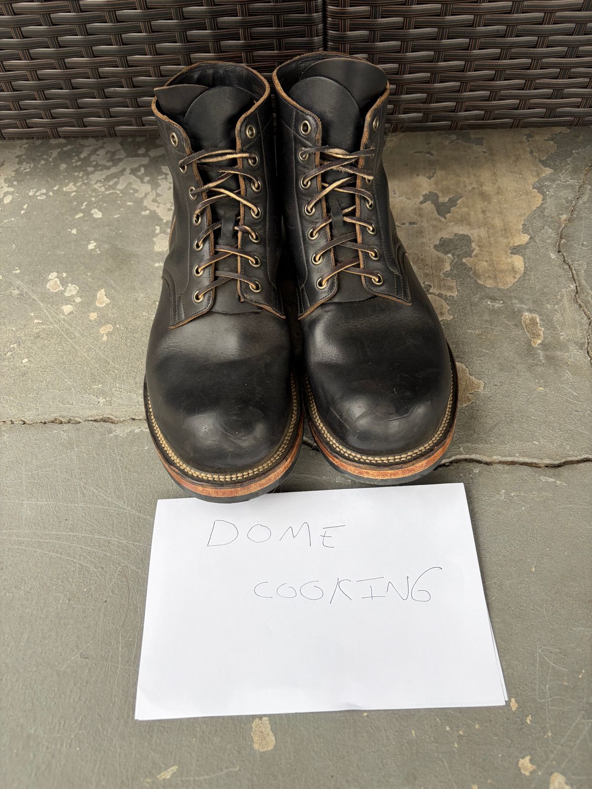 Photo by kenmar1010 on November 1, 2025 of the Viberg Service Boot in Horween Black Chromexcel.