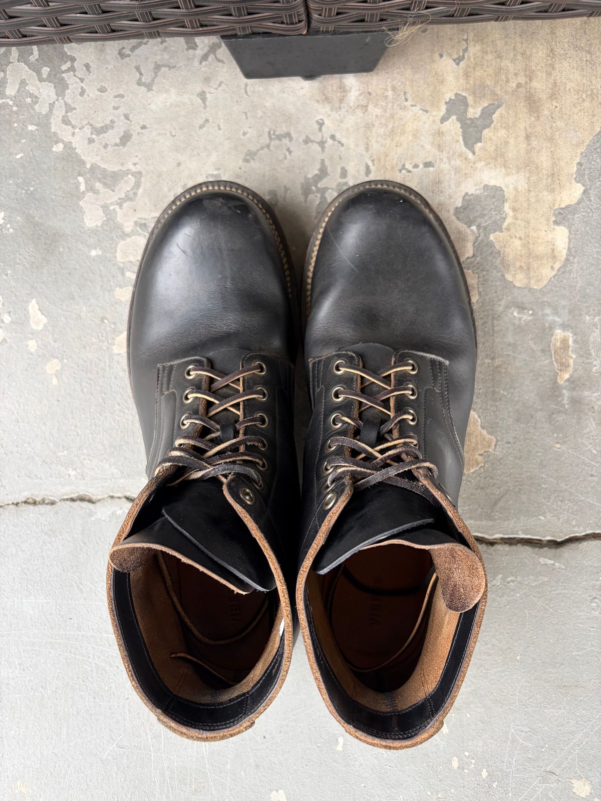 Photo by kenmar1010 on November 1, 2025 of the Viberg Service Boot in Horween Black Chromexcel.