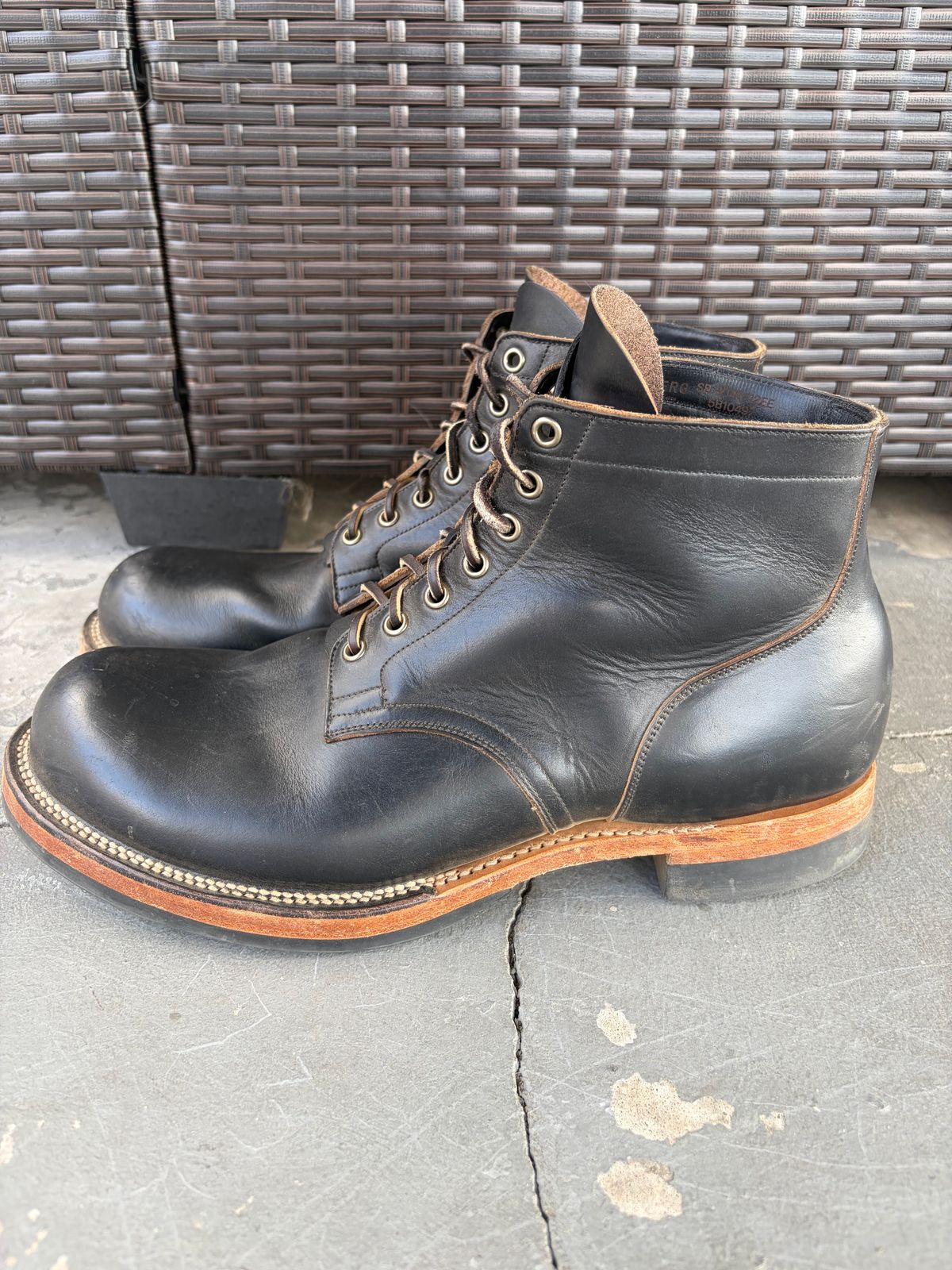 Photo by kenmar1010 on December 3, 2025 of the Viberg Service Boot in Horween Black Chromexcel.