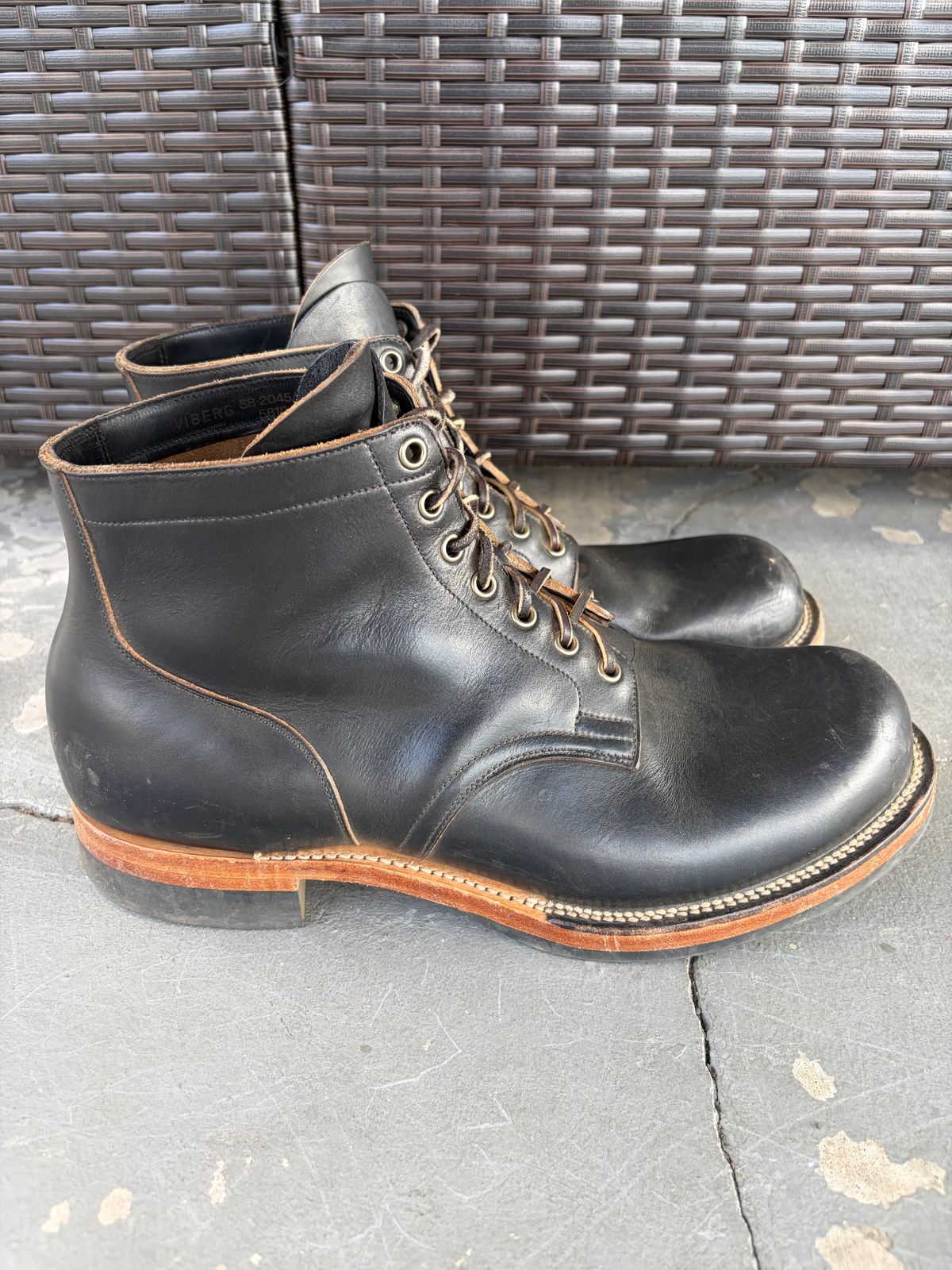 Photo by kenmar1010 on December 3, 2025 of the Viberg Service Boot in Horween Black Chromexcel.