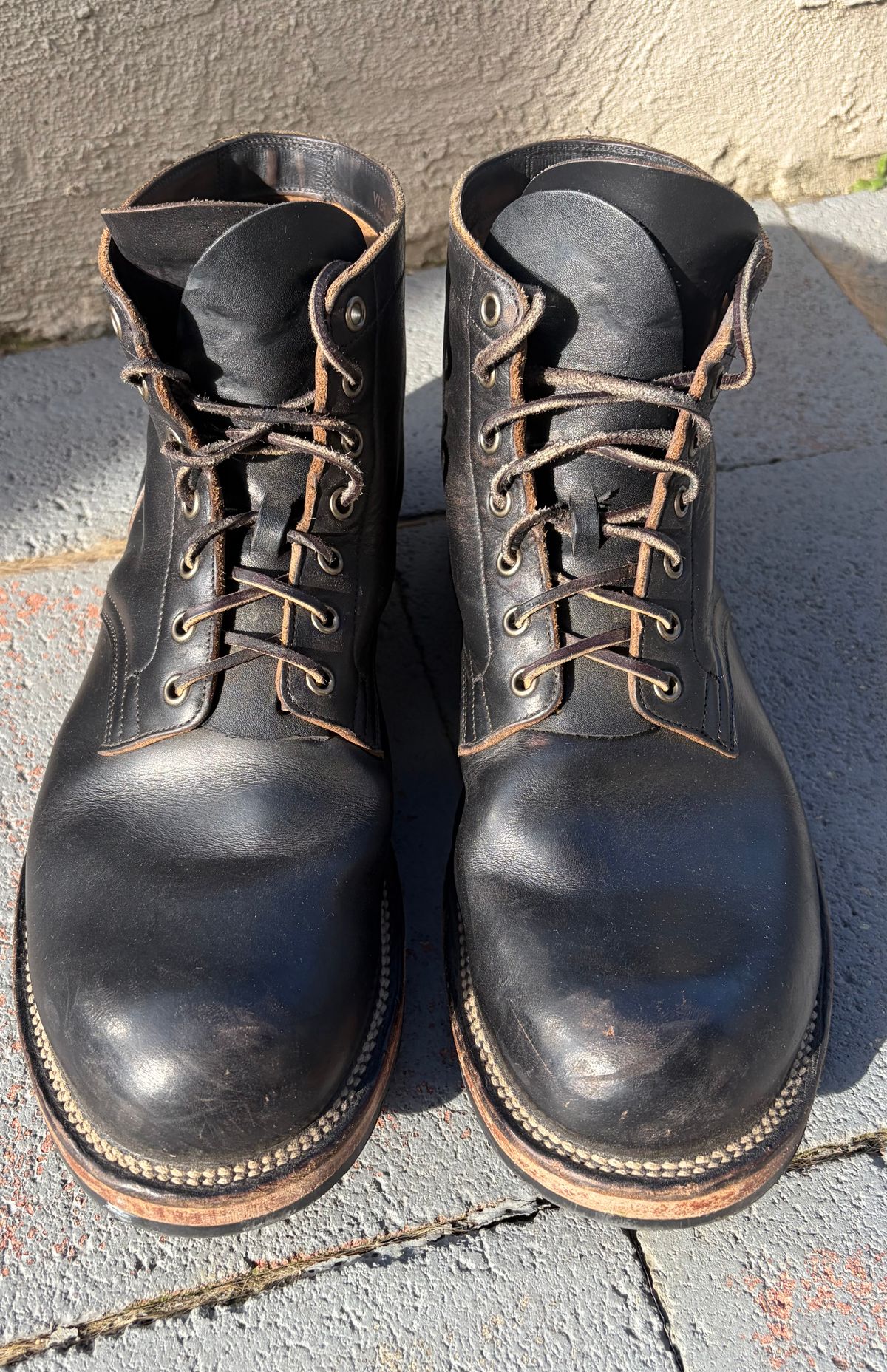 Photo by kenmar1010 on February 2, 2026 of the Viberg Service Boot in Horween Black Chromexcel.