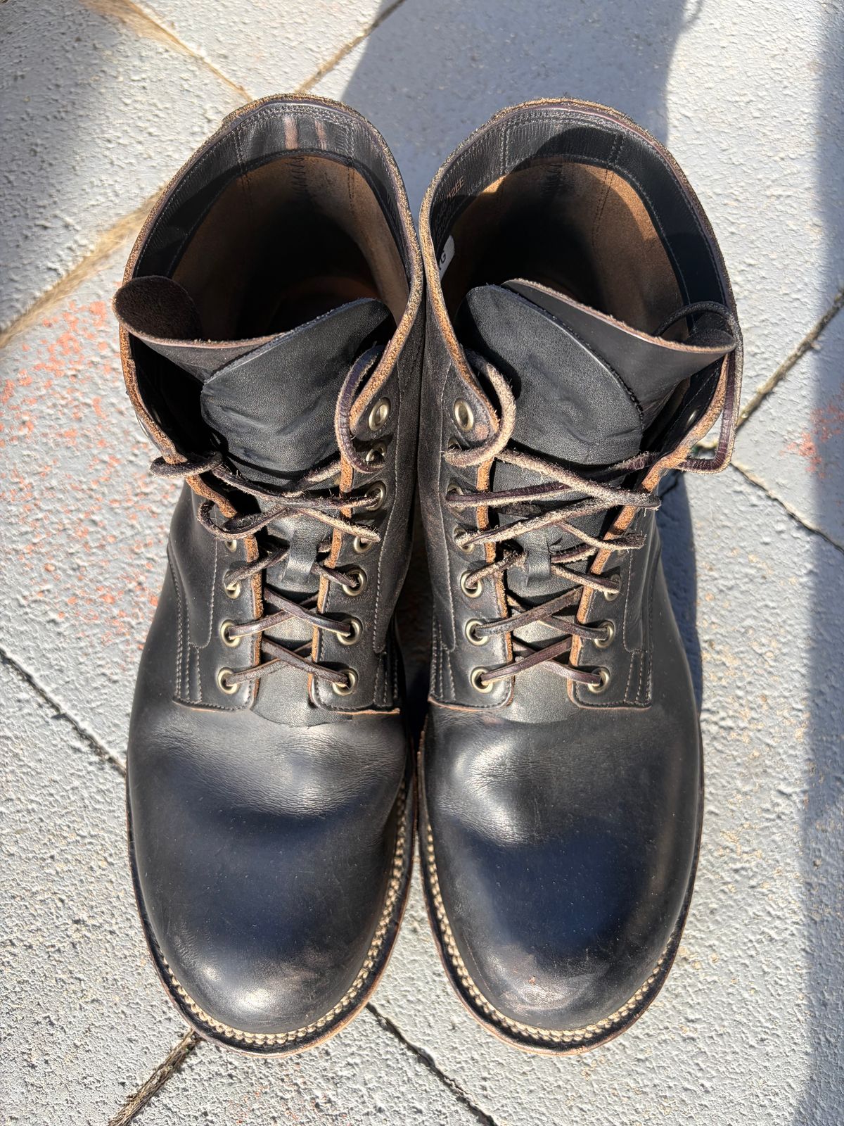 Photo by kenmar1010 on February 2, 2026 of the Viberg Service Boot in Horween Black Chromexcel.