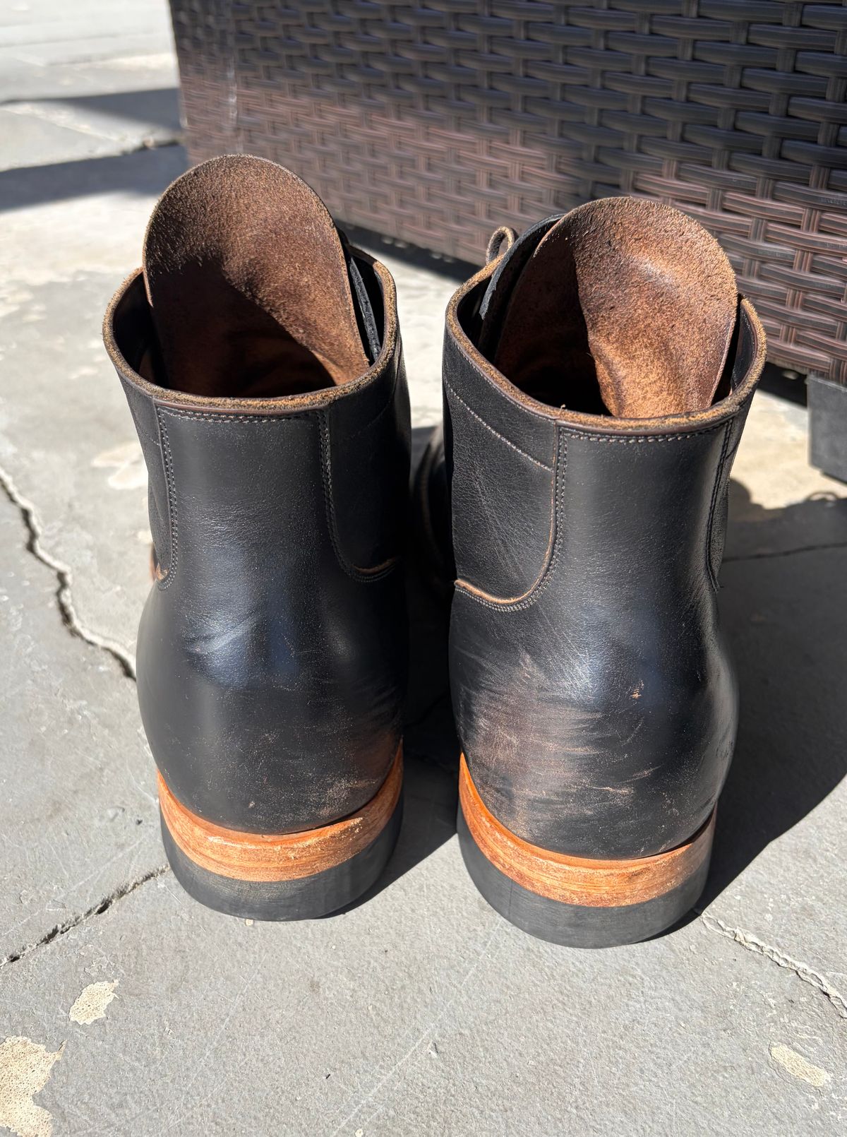 Photo by kenmar1010 on April 1, 2026 of the Viberg Service Boot in Horween Black Chromexcel.