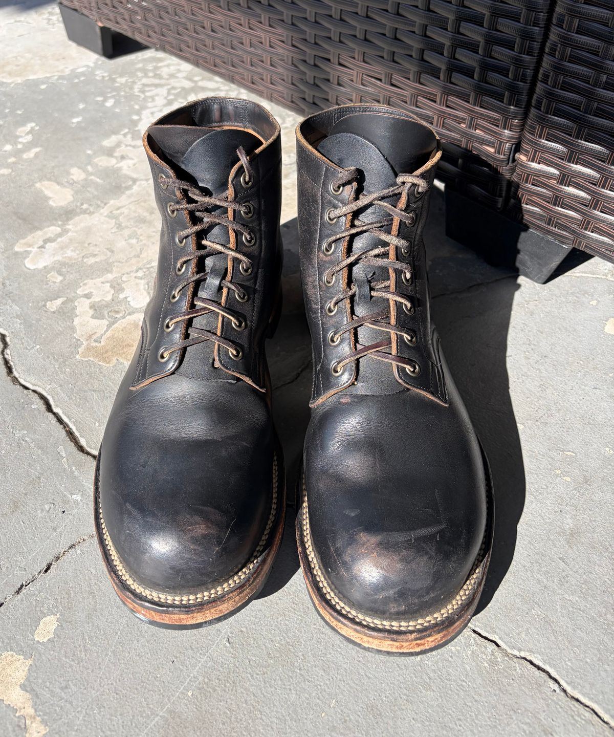 Photo by kenmar1010 on April 1, 2026 of the Viberg Service Boot in Horween Black Chromexcel.
