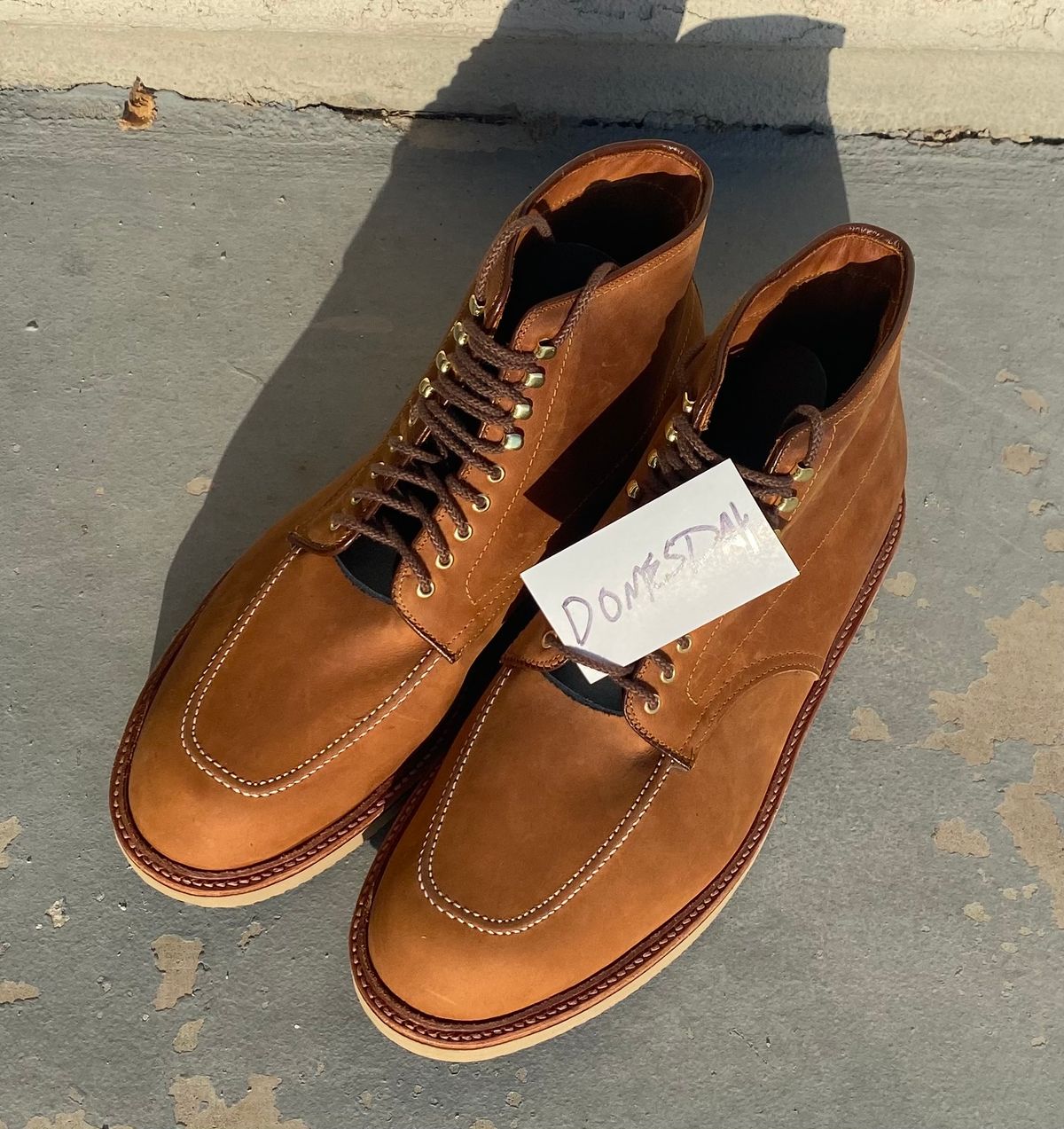 Photo by kenmar1010 on October 2, 2024 of the Alden Indy Boot in Smooth Tan Chamois.