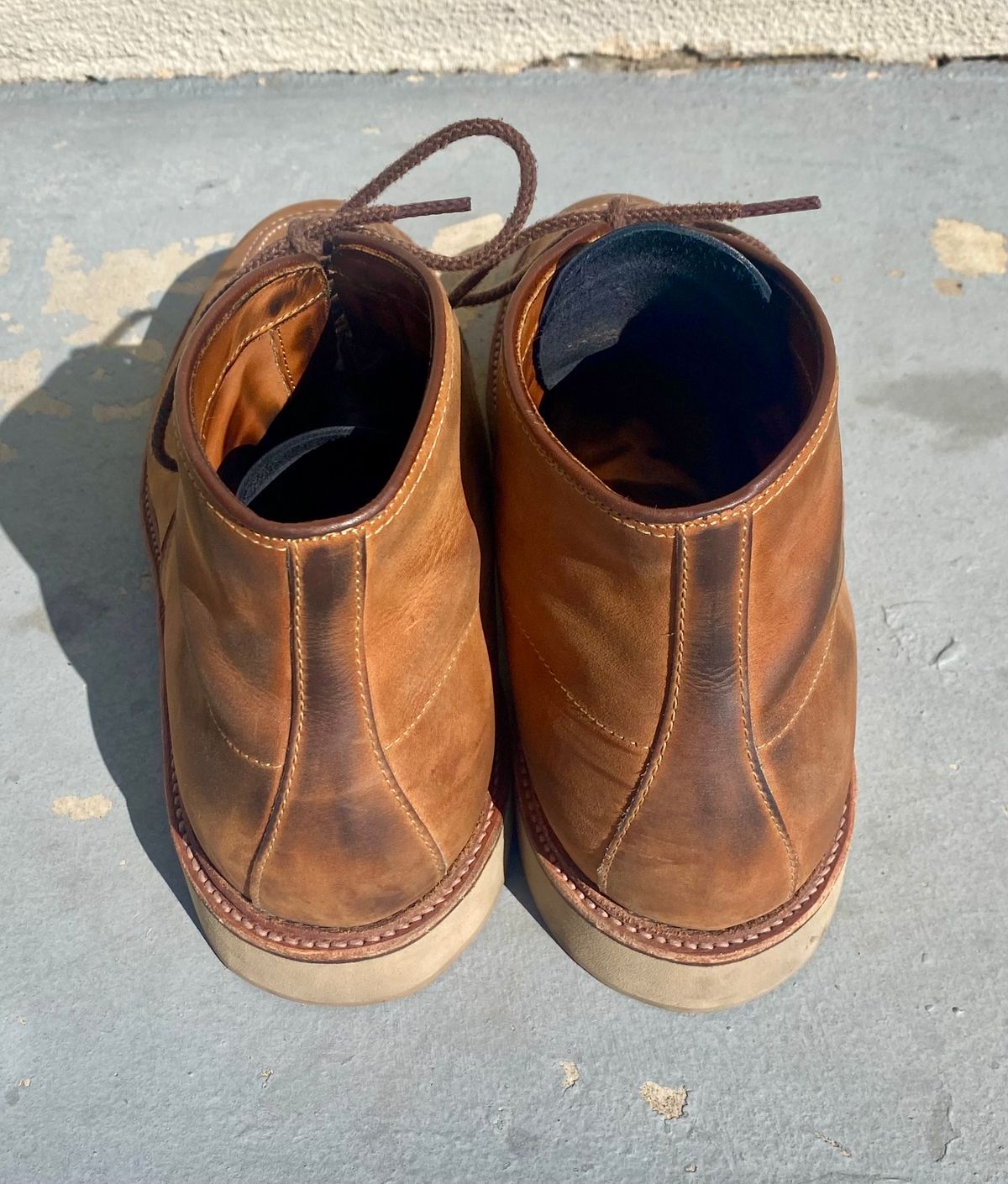 Photo by kenmar1010 on November 1, 2024 of the Alden Indy Boot in Smooth Tan Chamois.