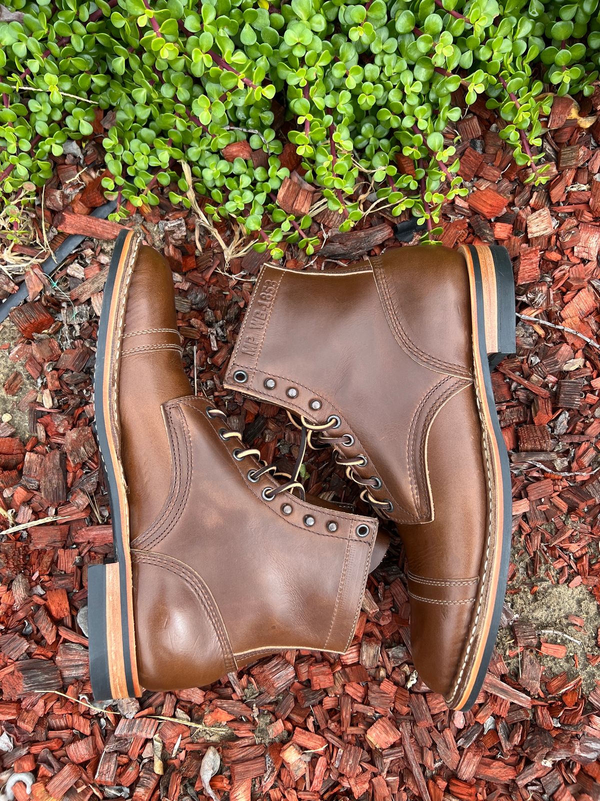 Photo by kenmar1010 on October 1, 2023 of the White's MP-Sherman Toe Cap in Horween British Tan Chromexcel.