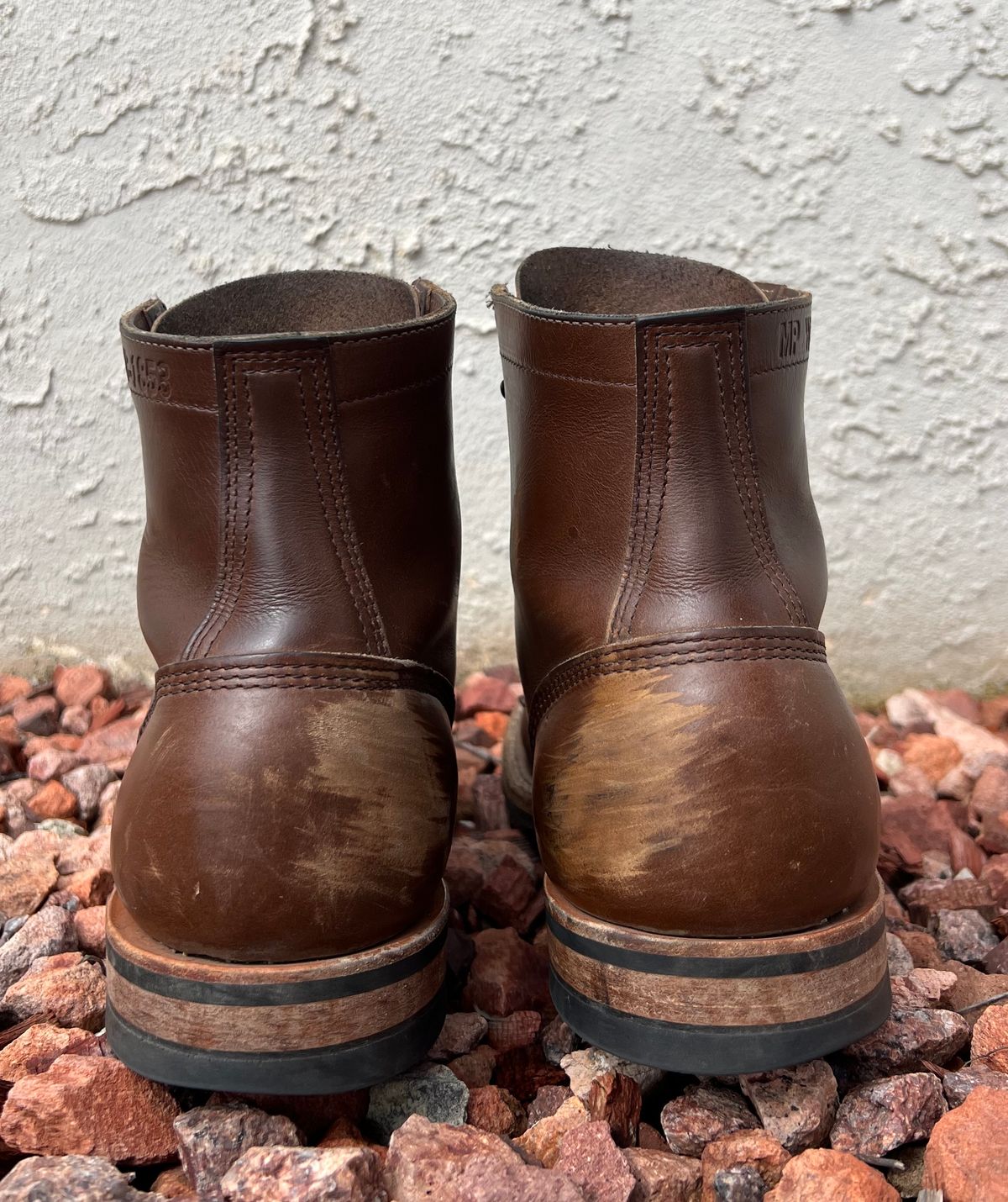 Photo by kenmar1010 on March 3, 2024 of the White's MP-Sherman Toe Cap in Horween British Tan Chromexcel.