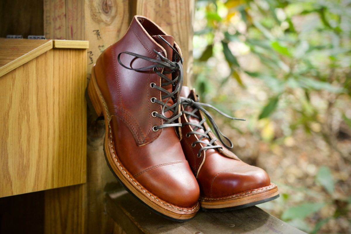 Photo by UglyJoe on October 1, 2023 of the White's Semi-Dress in Wickett & Craig Tan Oiled Latigo.
