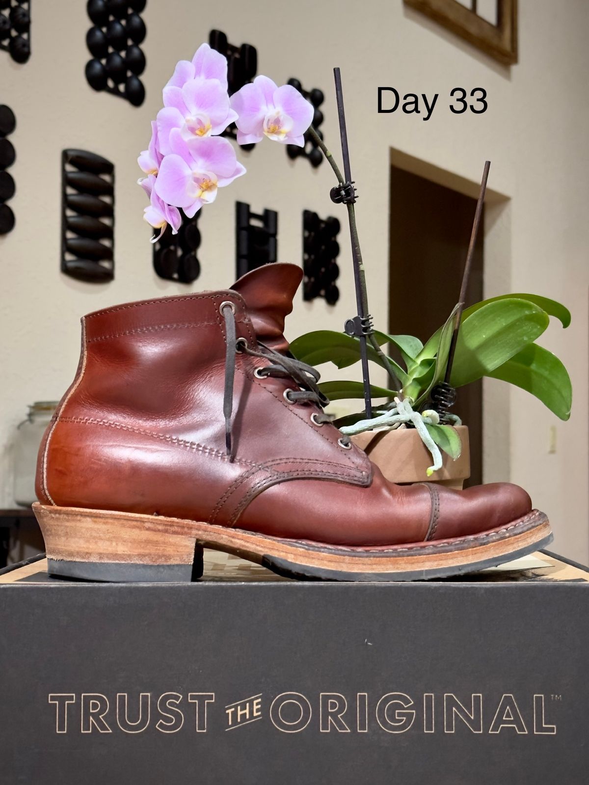 Photo by UglyJoe on November 13, 2023 of the White's Semi-Dress in Wickett & Craig Tan Oiled Latigo.